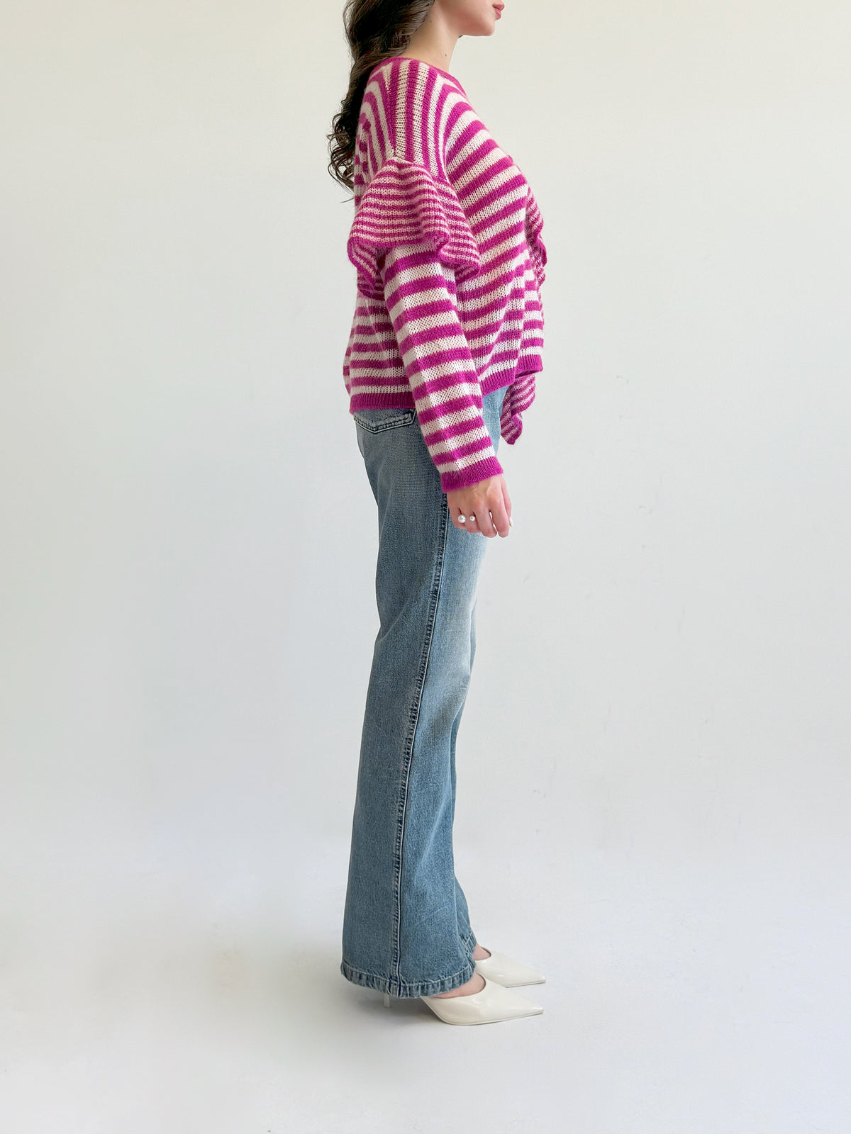 Asymmetrical Striped Sweater