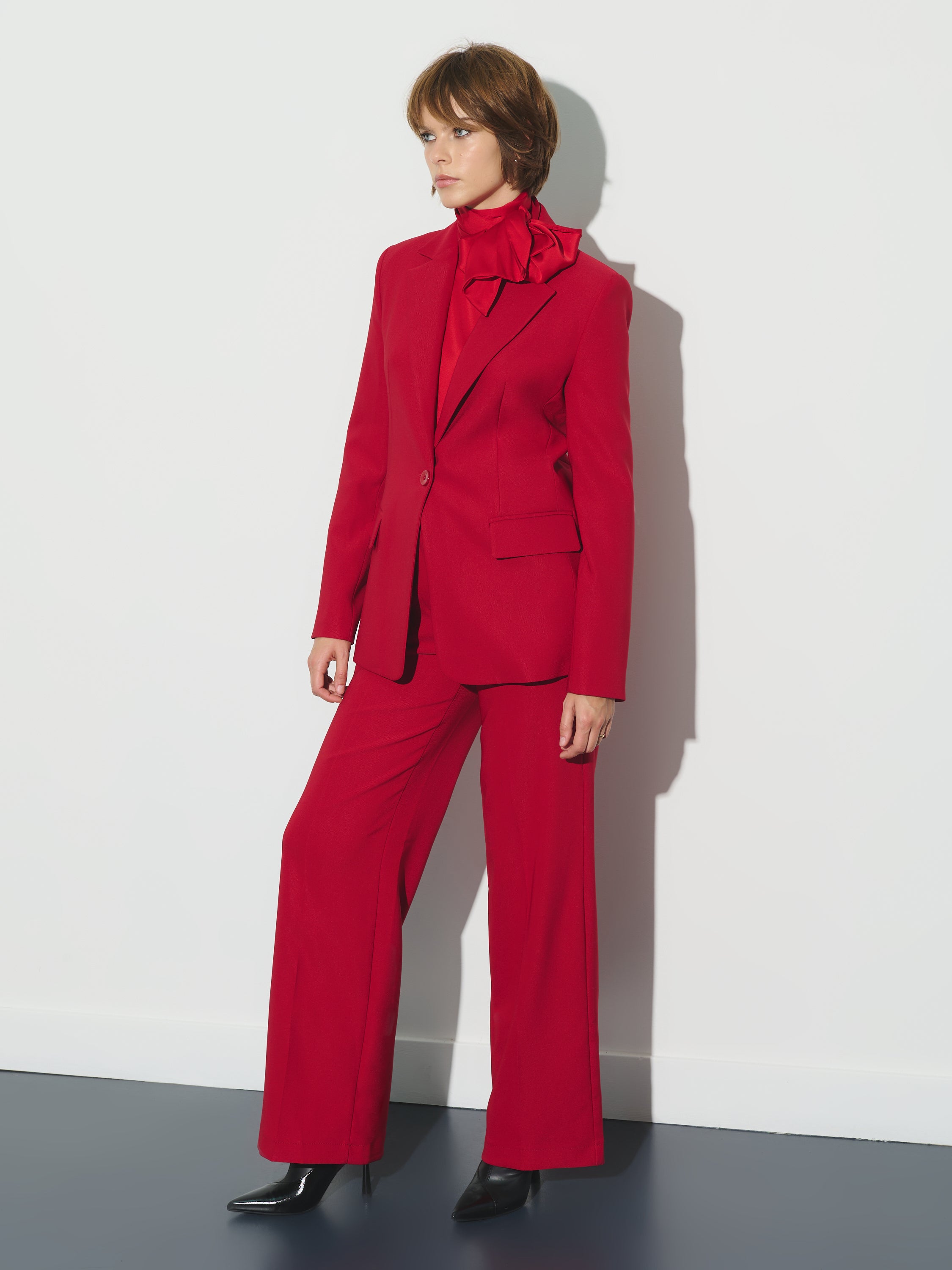 Red wide leg slacks Maska
