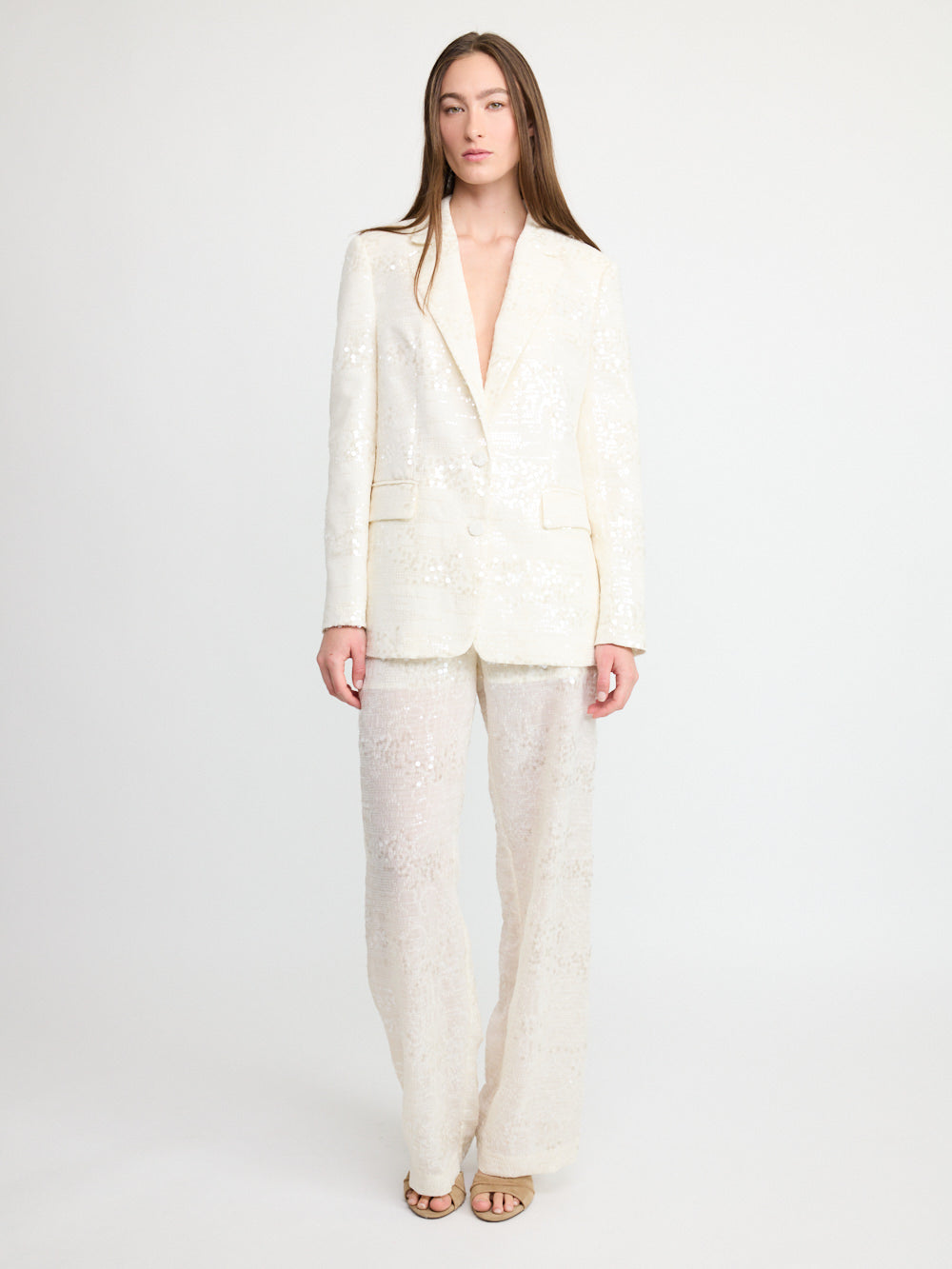 Blazer à sequins croisé