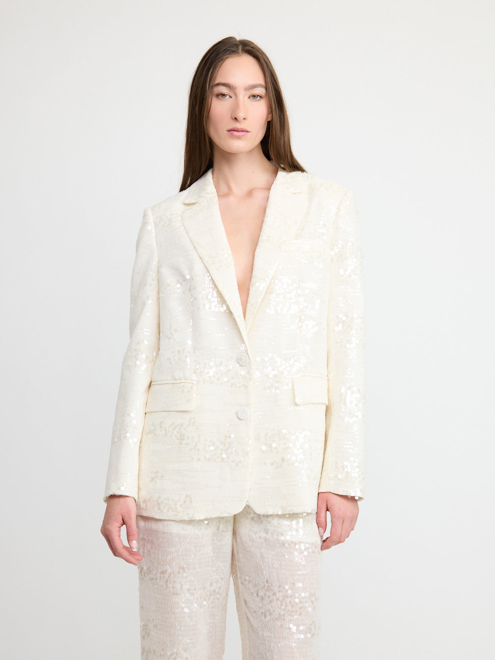Blazer à sequins croisé
