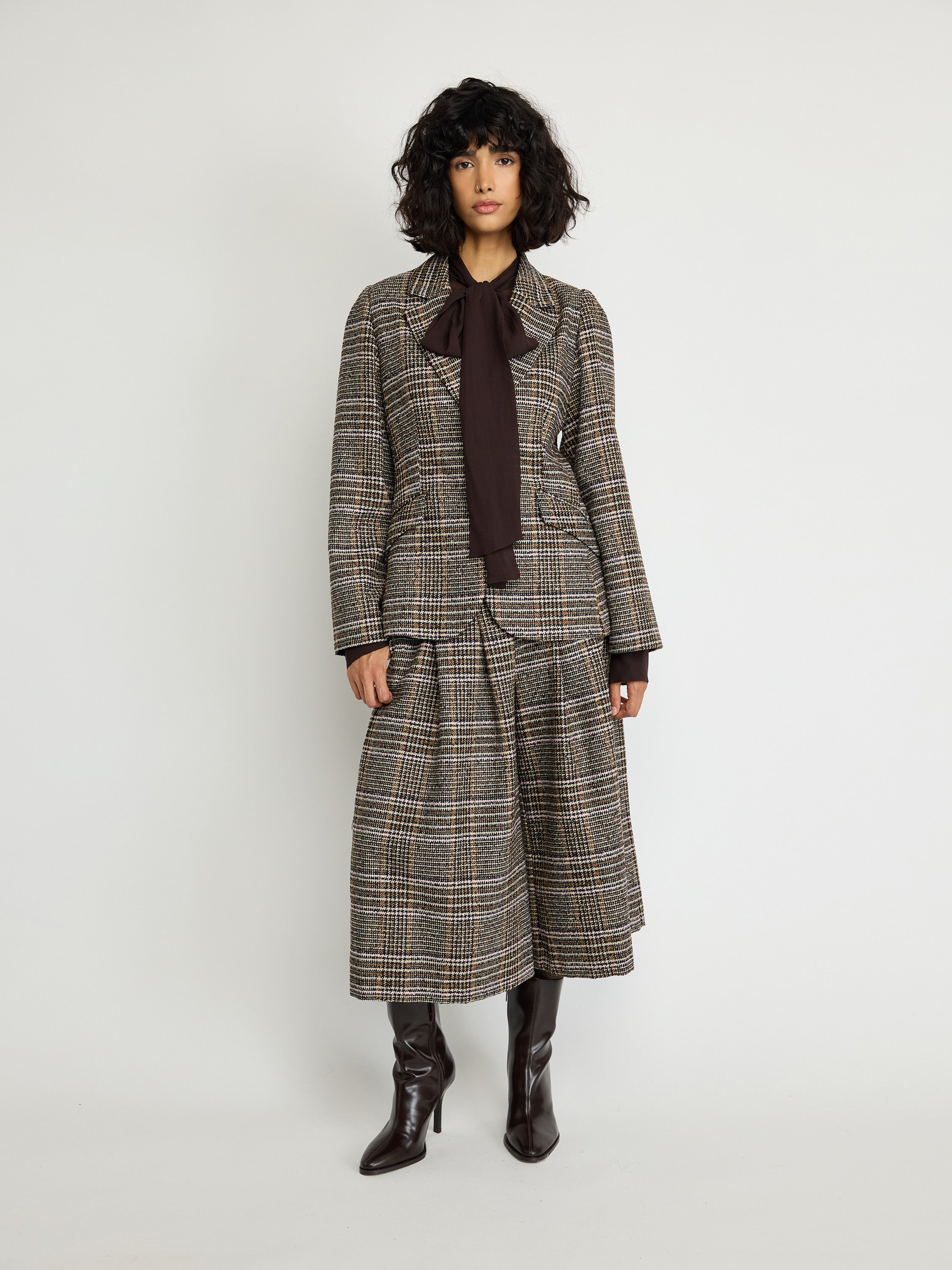 Checked Wool Blazer