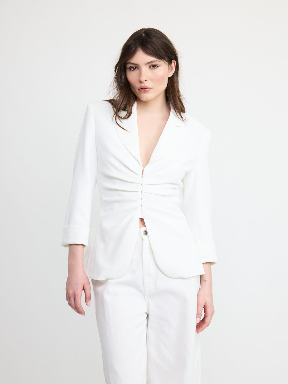 Blazer à taille drapée