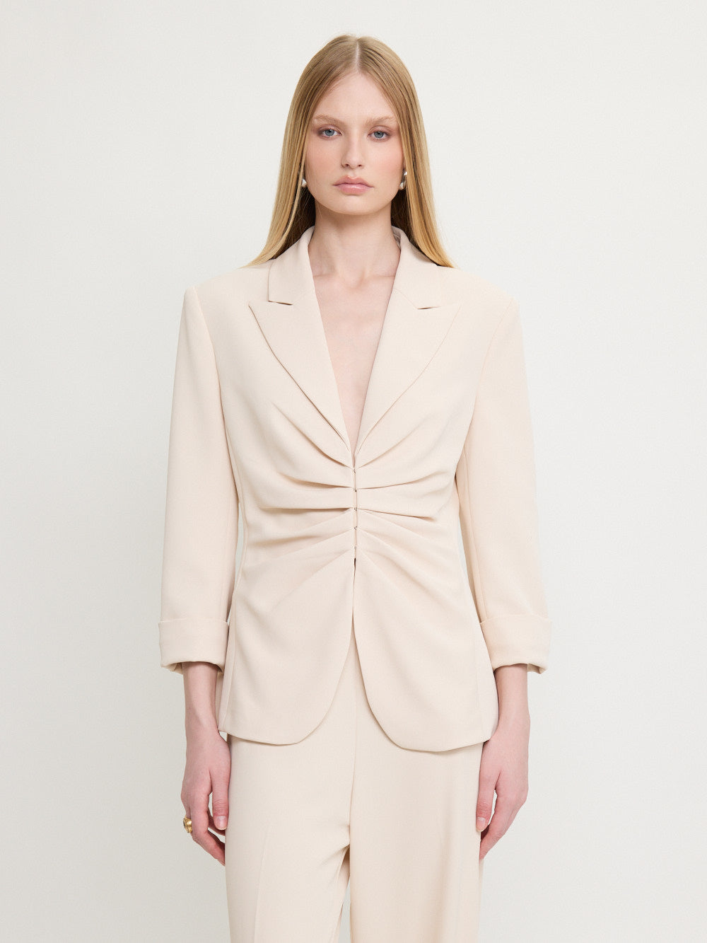 Blazer à taille drapée