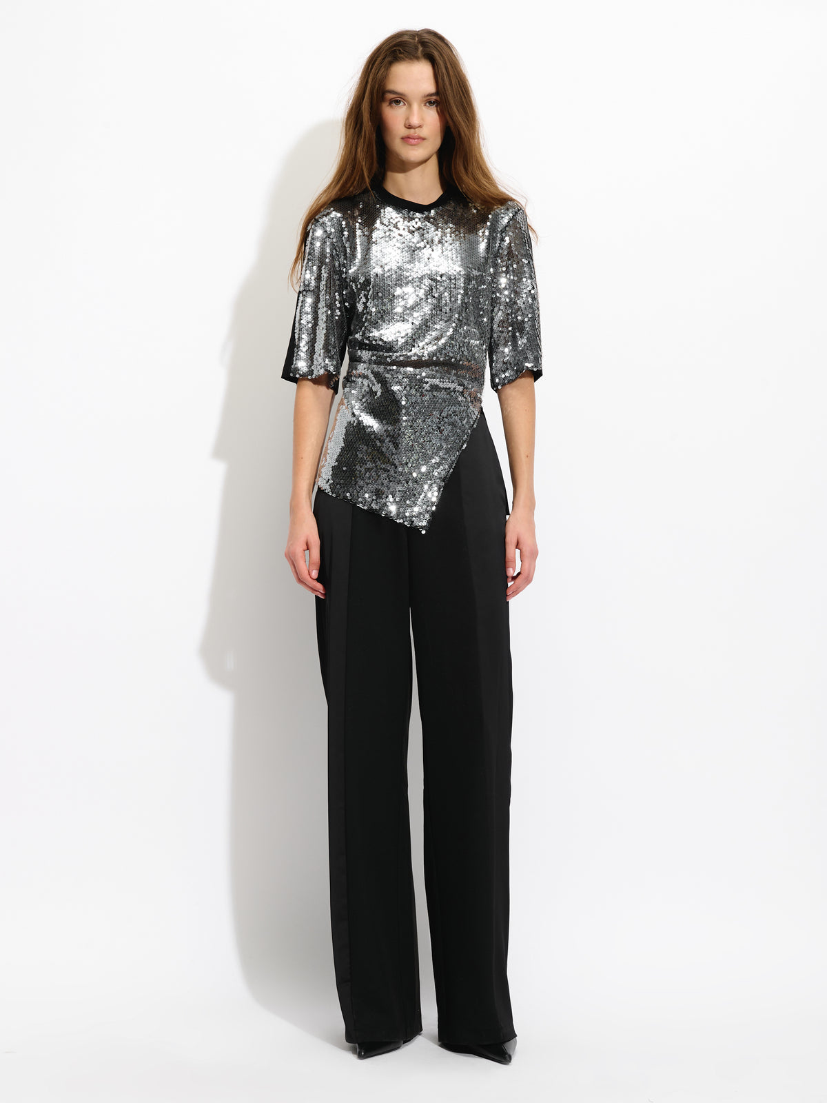 Asymmetrical Sequin Top