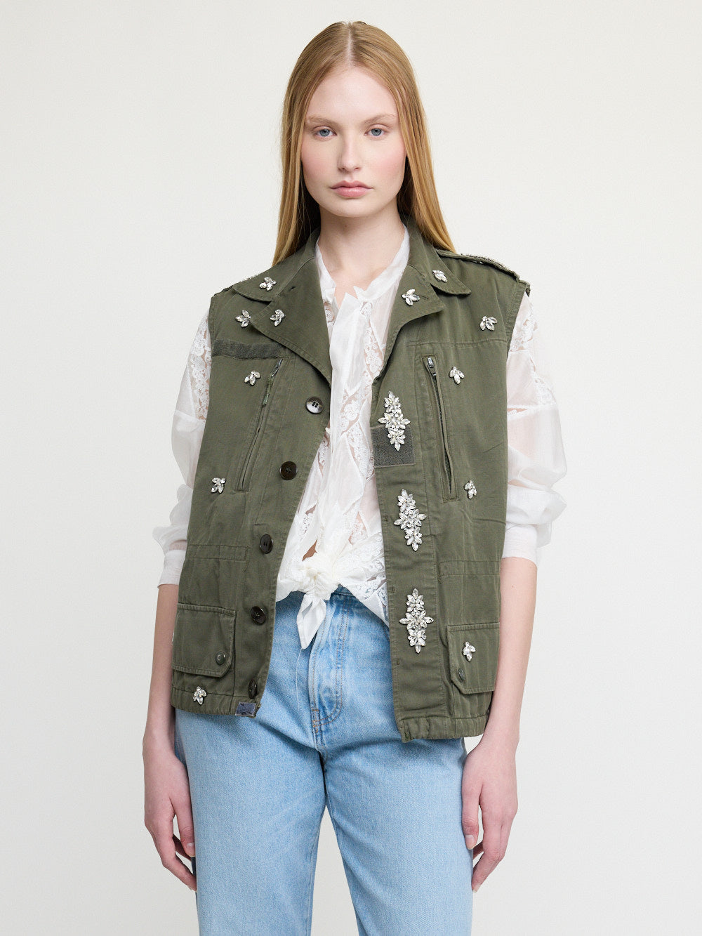Gilet fleuri