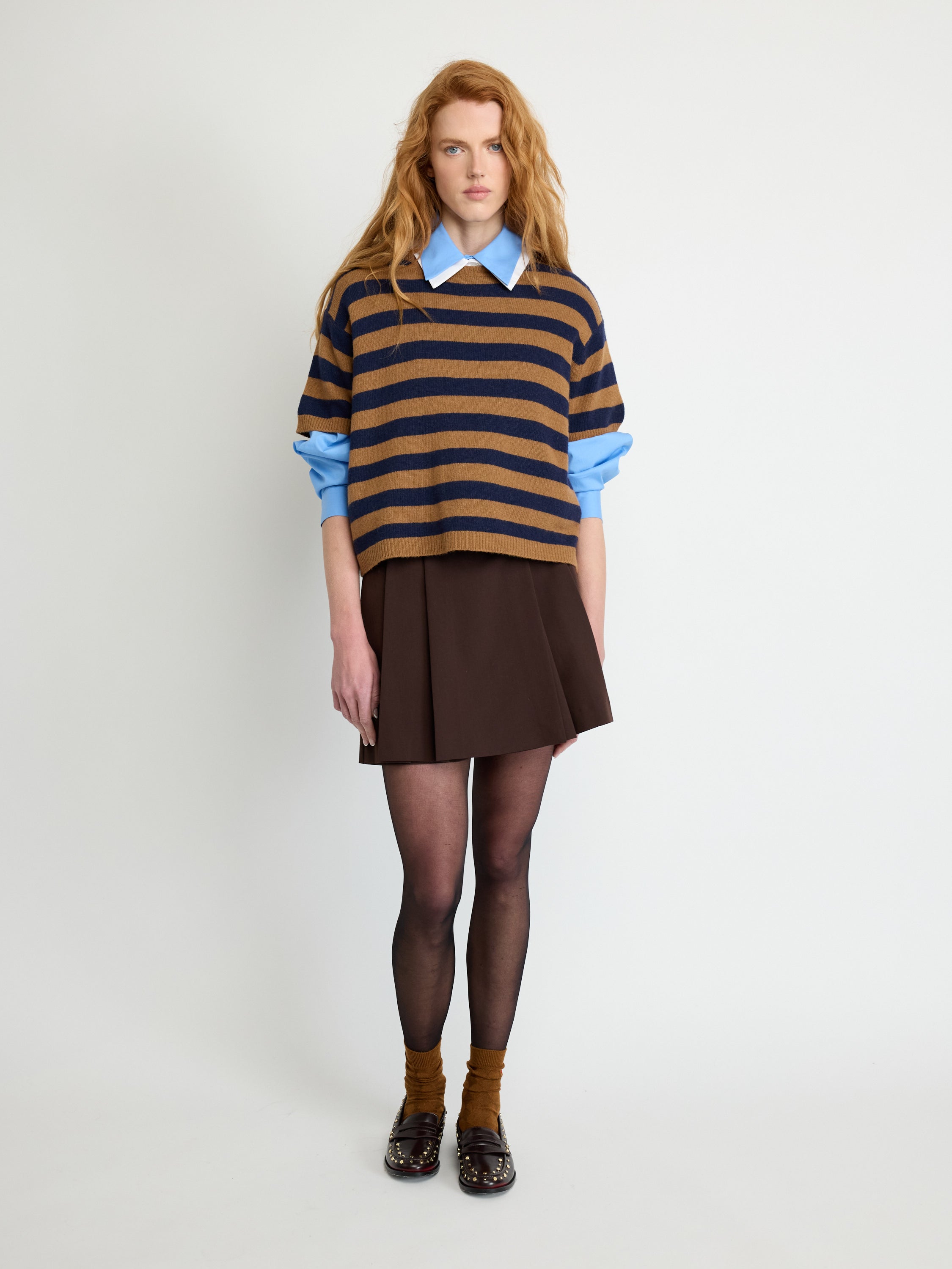 Haut en tricot rayé