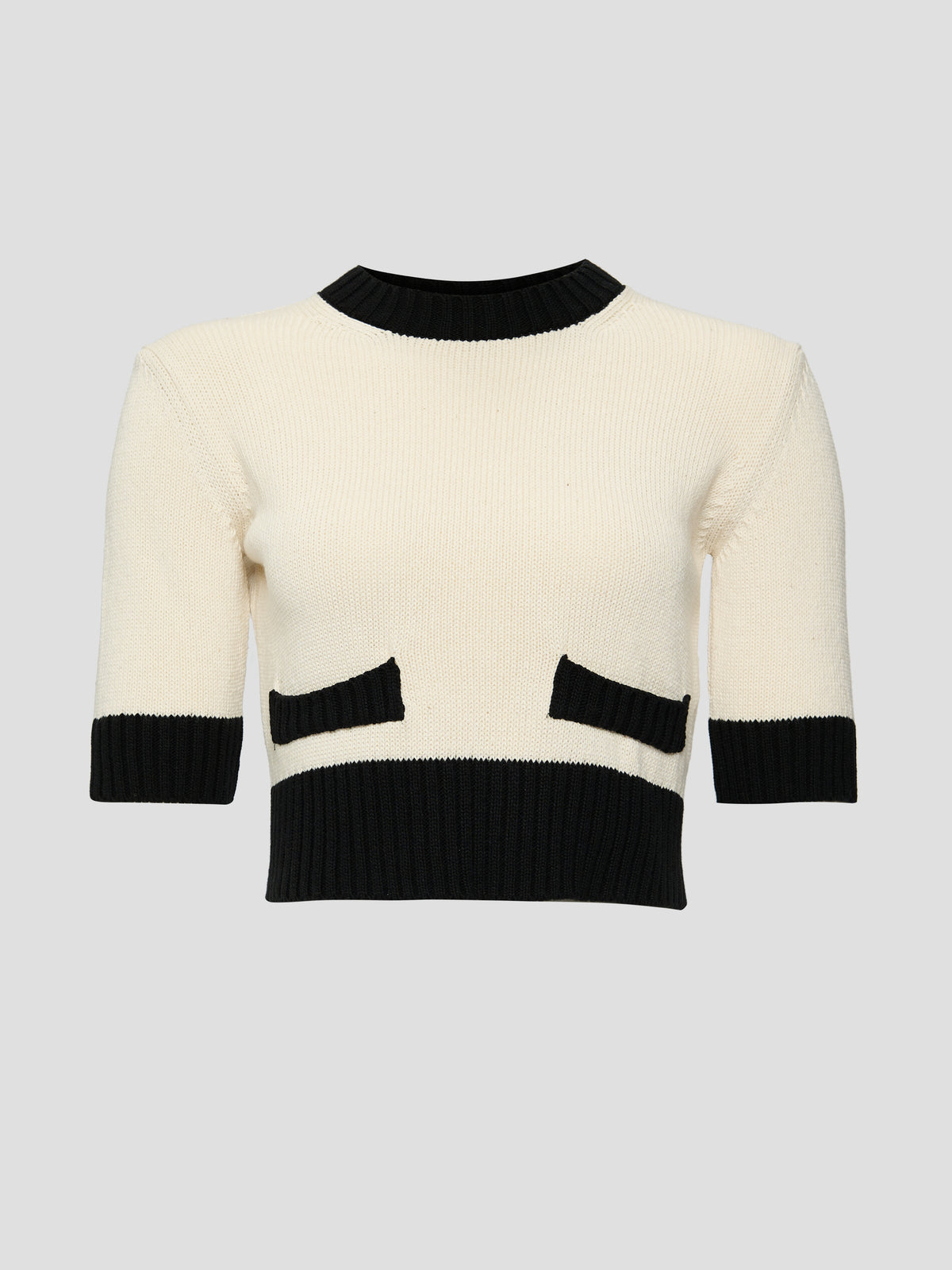 Cropped Cotton Sweater