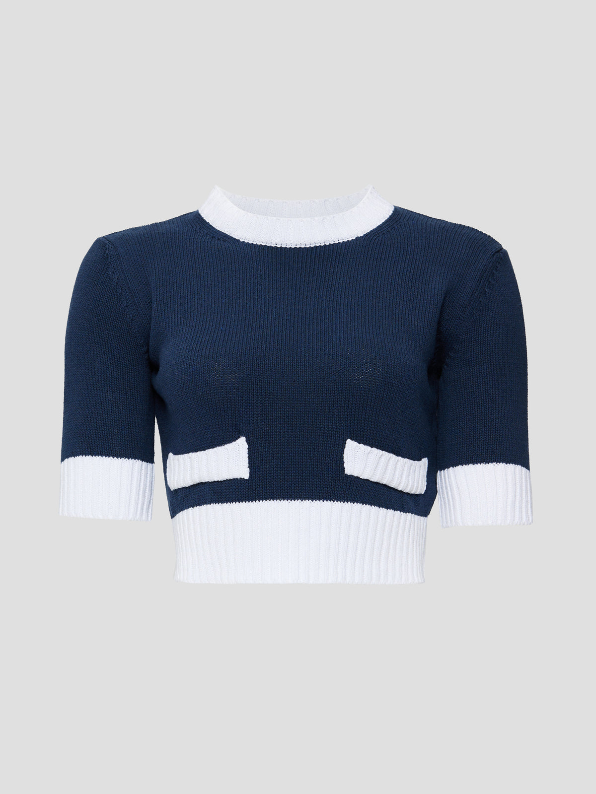 Cropped Cotton Sweater