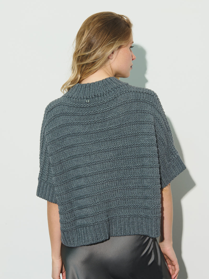 Wool blend knit sweater