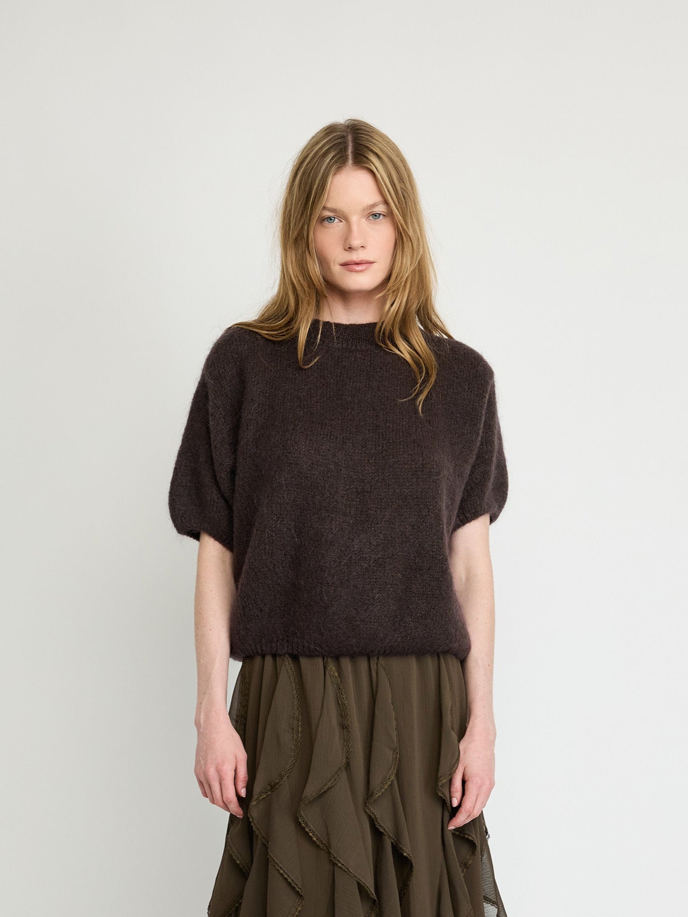 Textured Short-Sleeve Knit