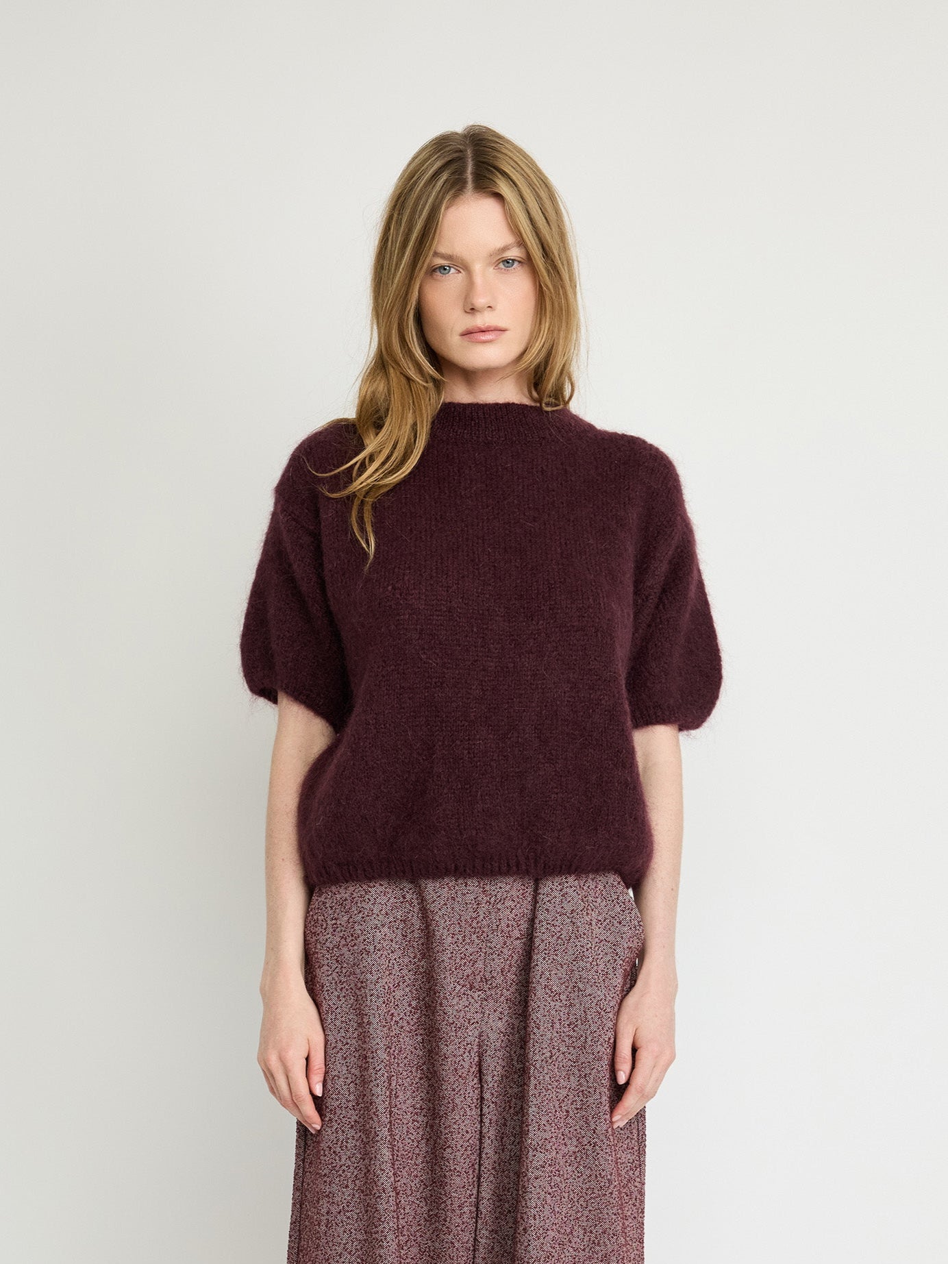 Textured Short-Sleeve Knit