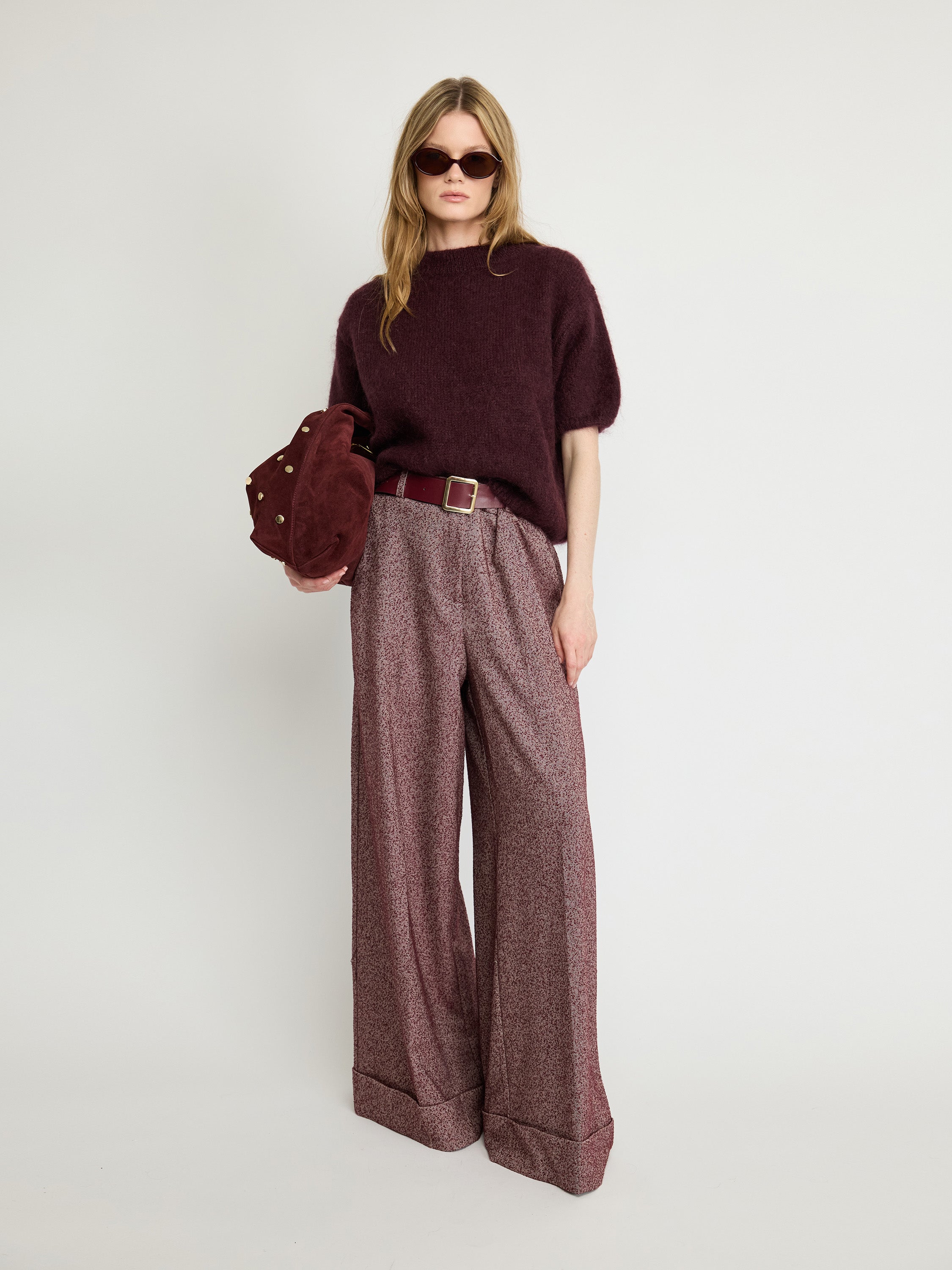Textured Short-Sleeve Knit