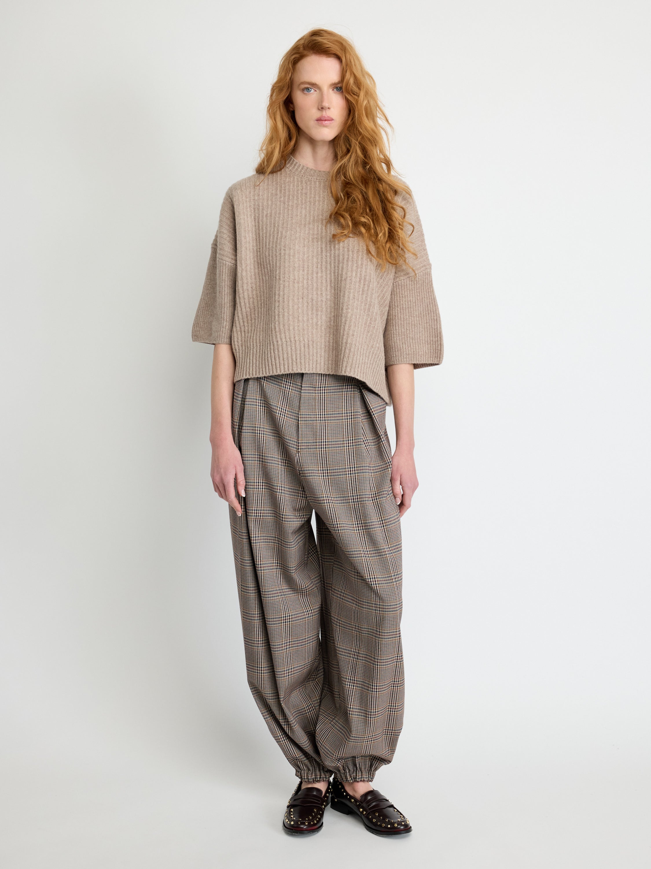 Pull en laine à manches courtes