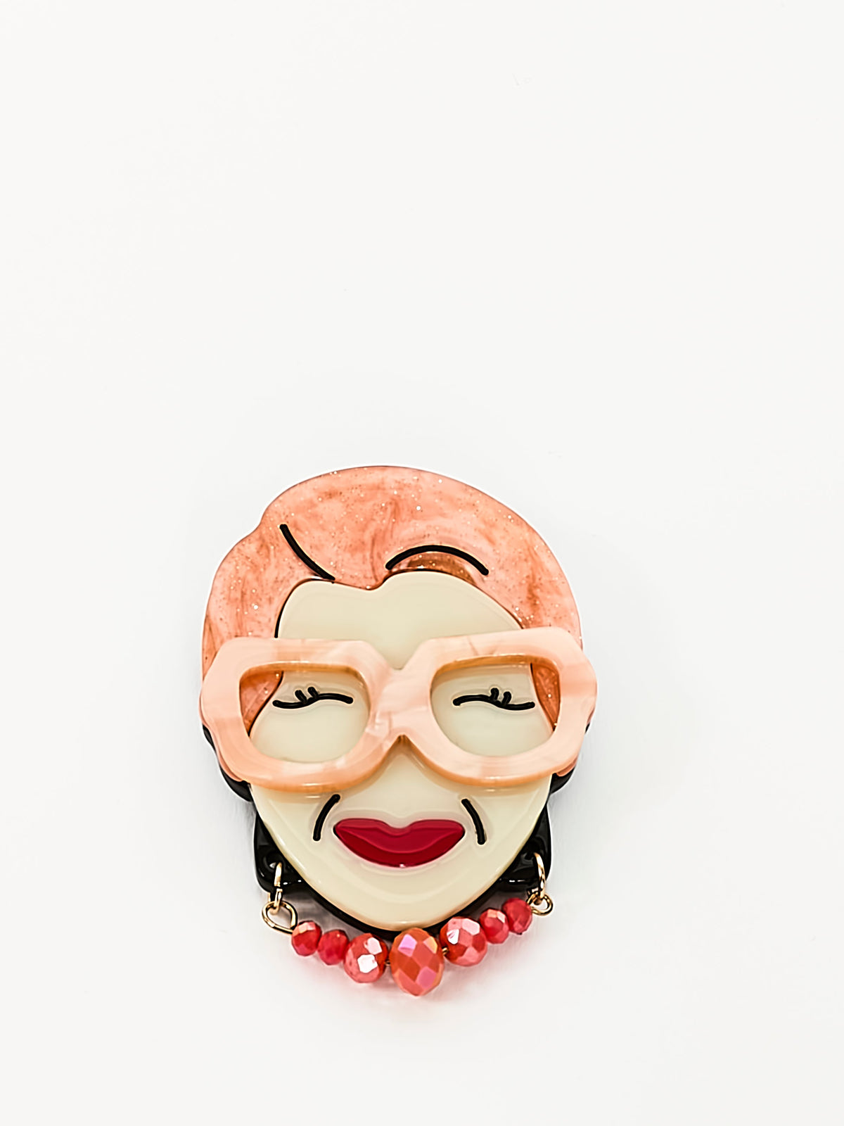 Iris Face Brooch