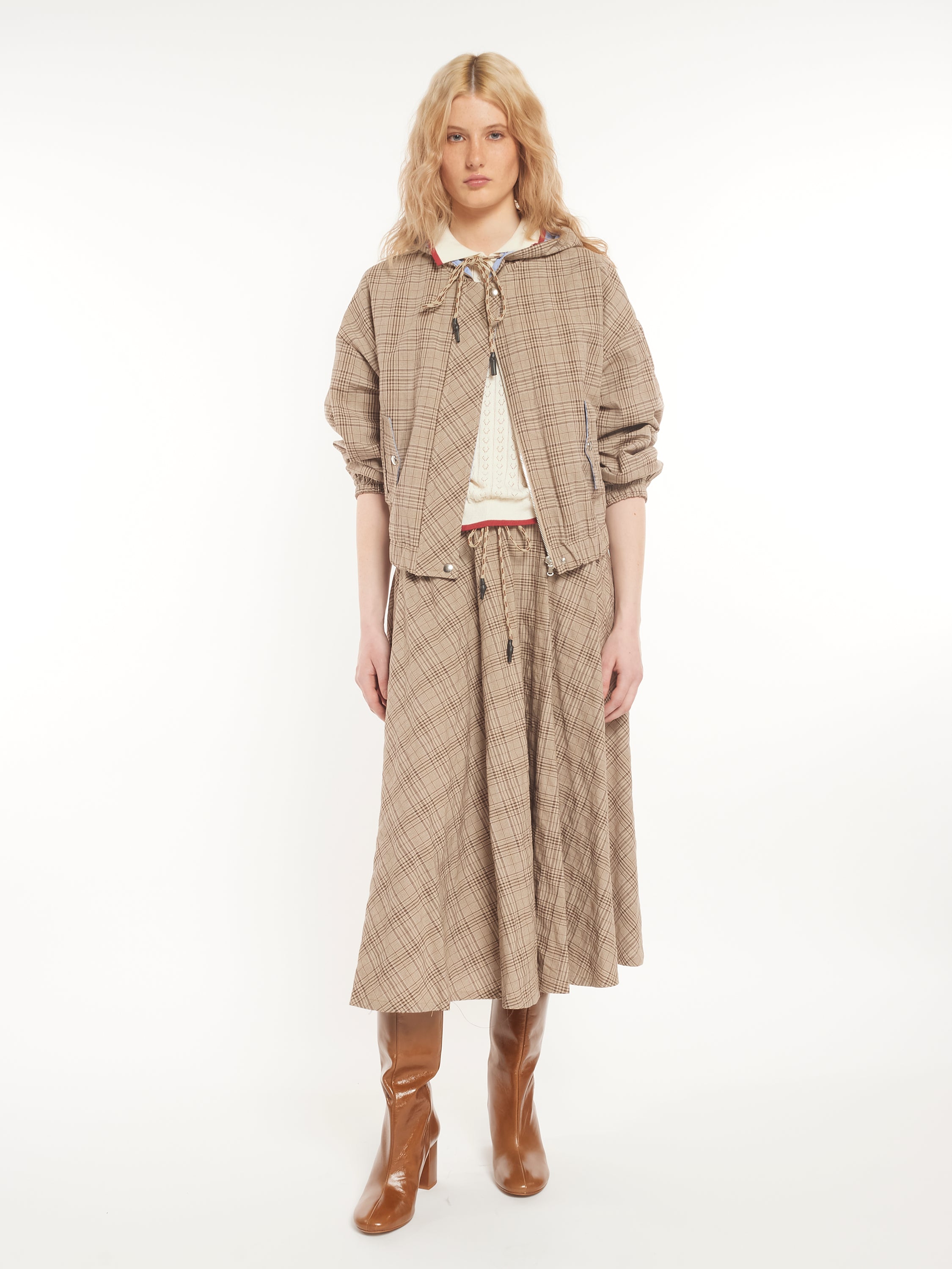 Veste technique à carreaux