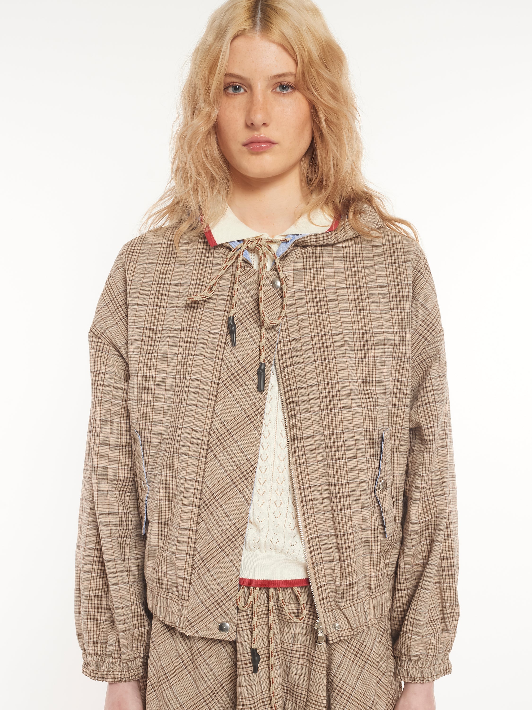 Veste technique à carreaux