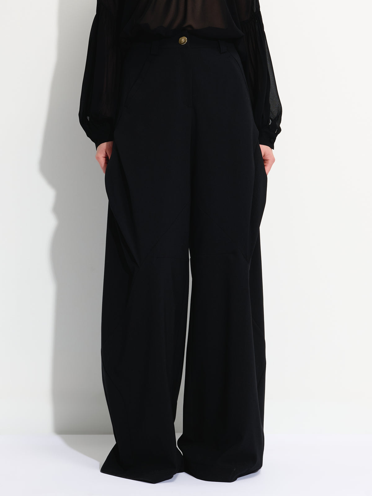 Wide Leg Cargo Style Trousers