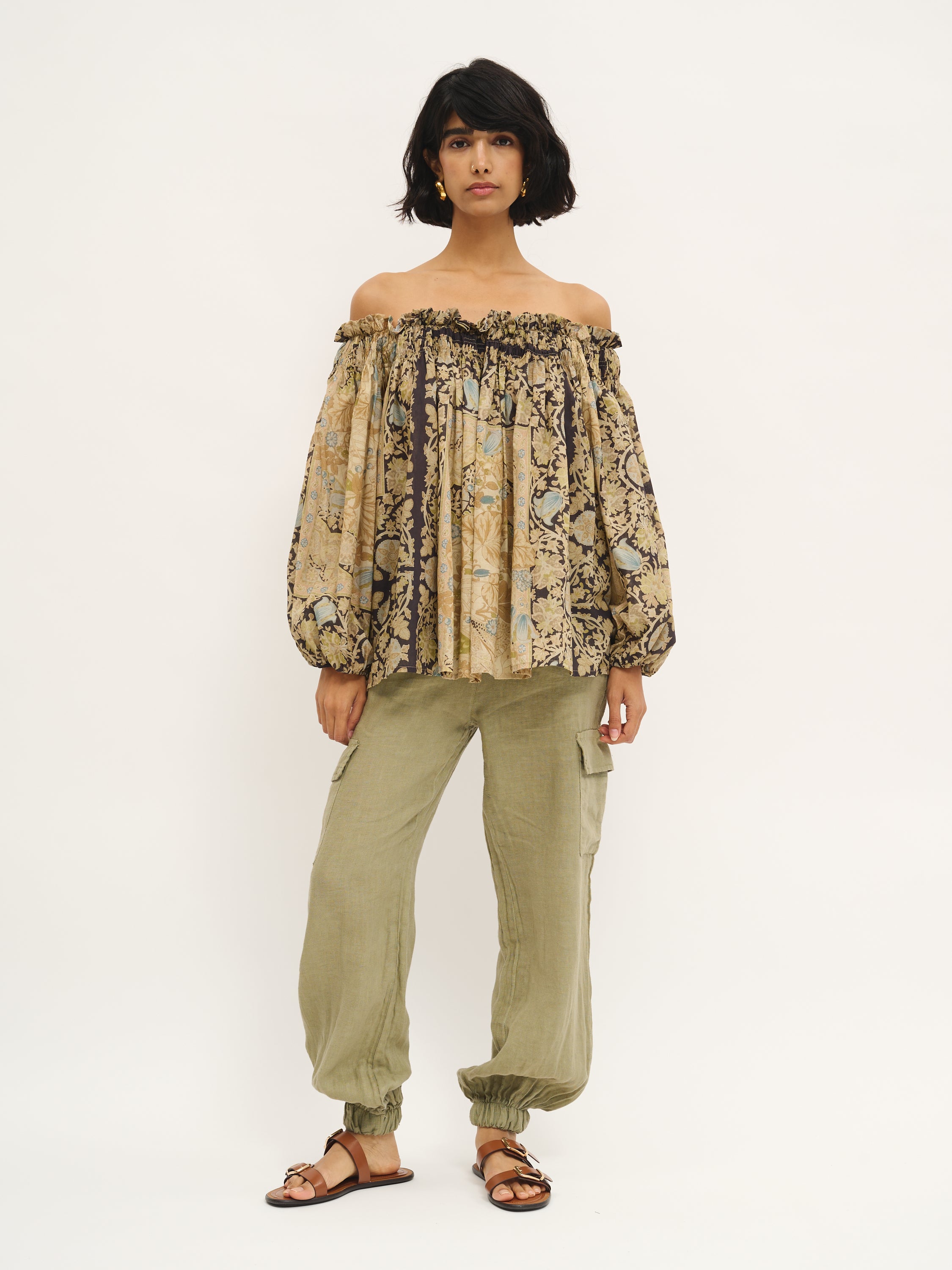 Antique Garden Bardot Blouse