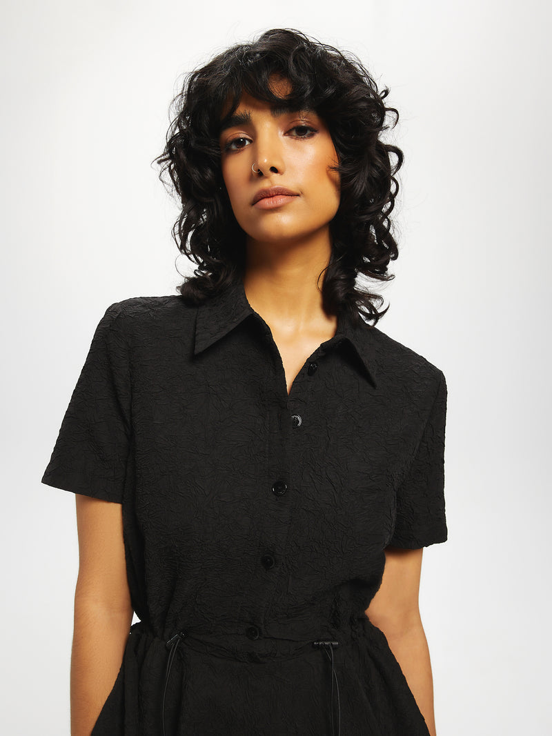Robe polo texturée