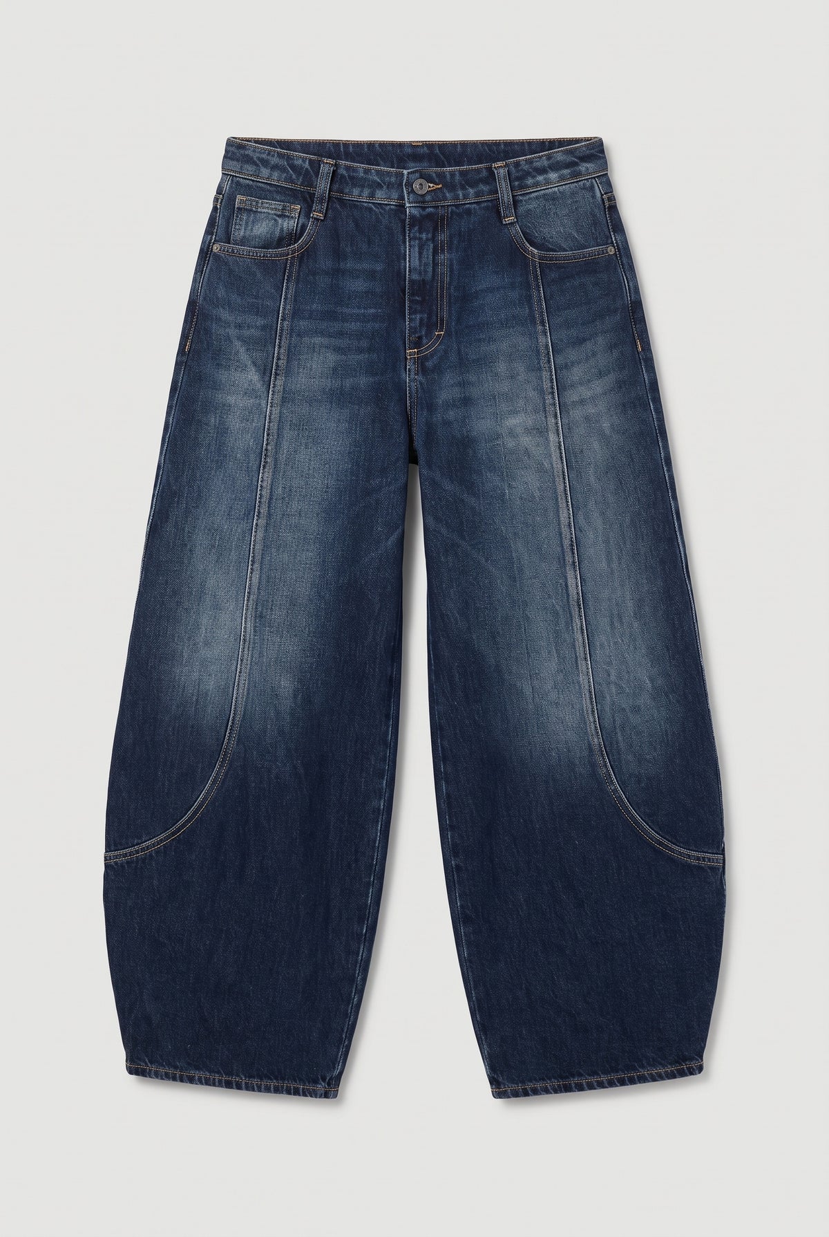 Dark barrel jeans - Blue Denim - flat lay