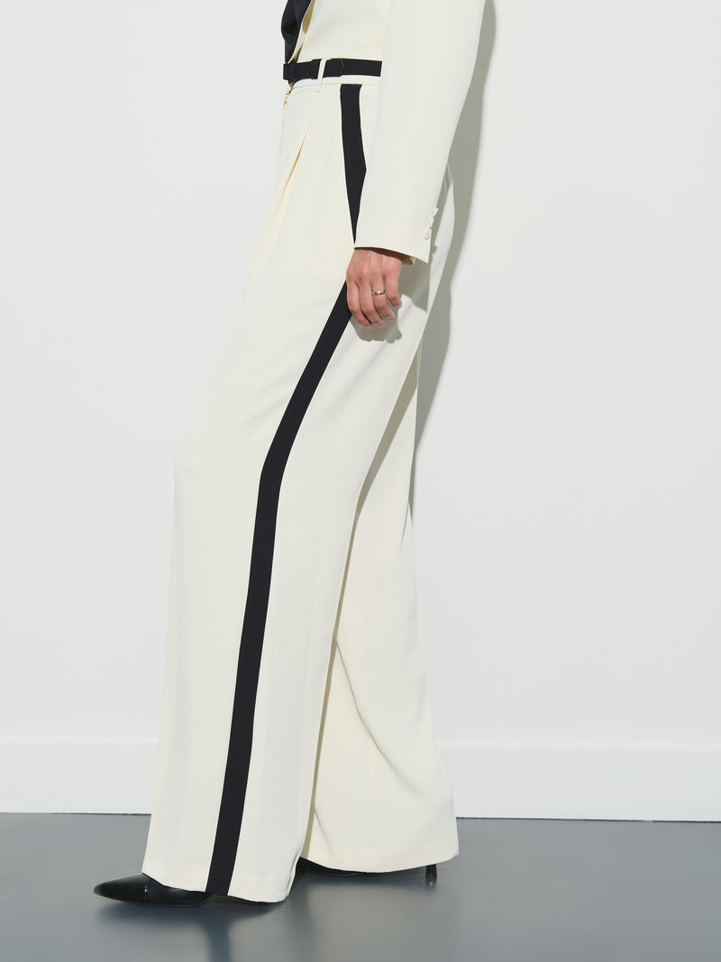 Tuxedo pants with white piping detail
