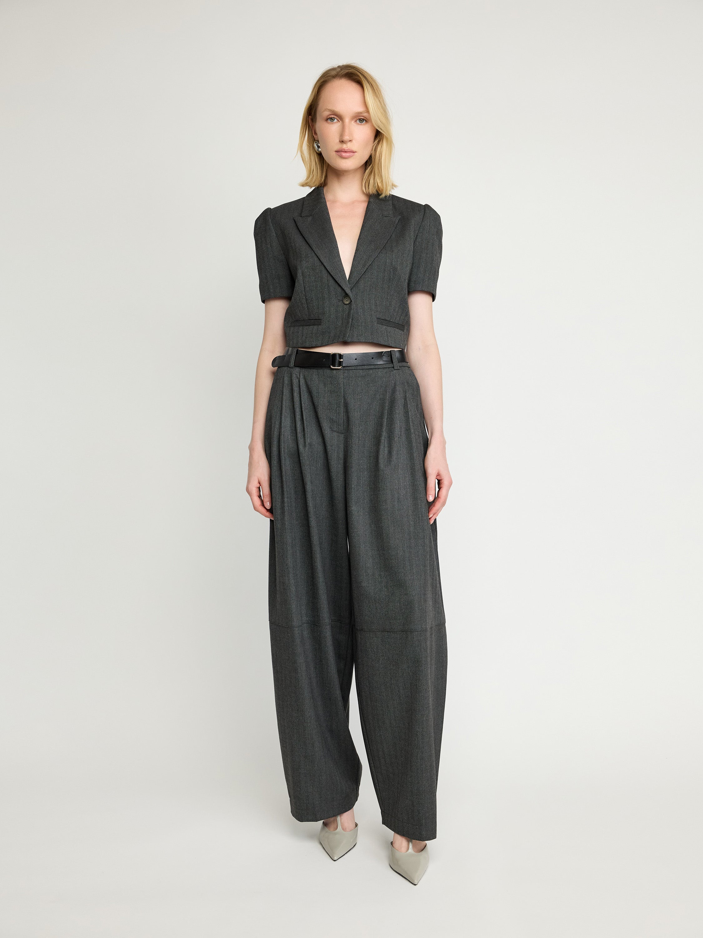 Cropped Tailored Blazer