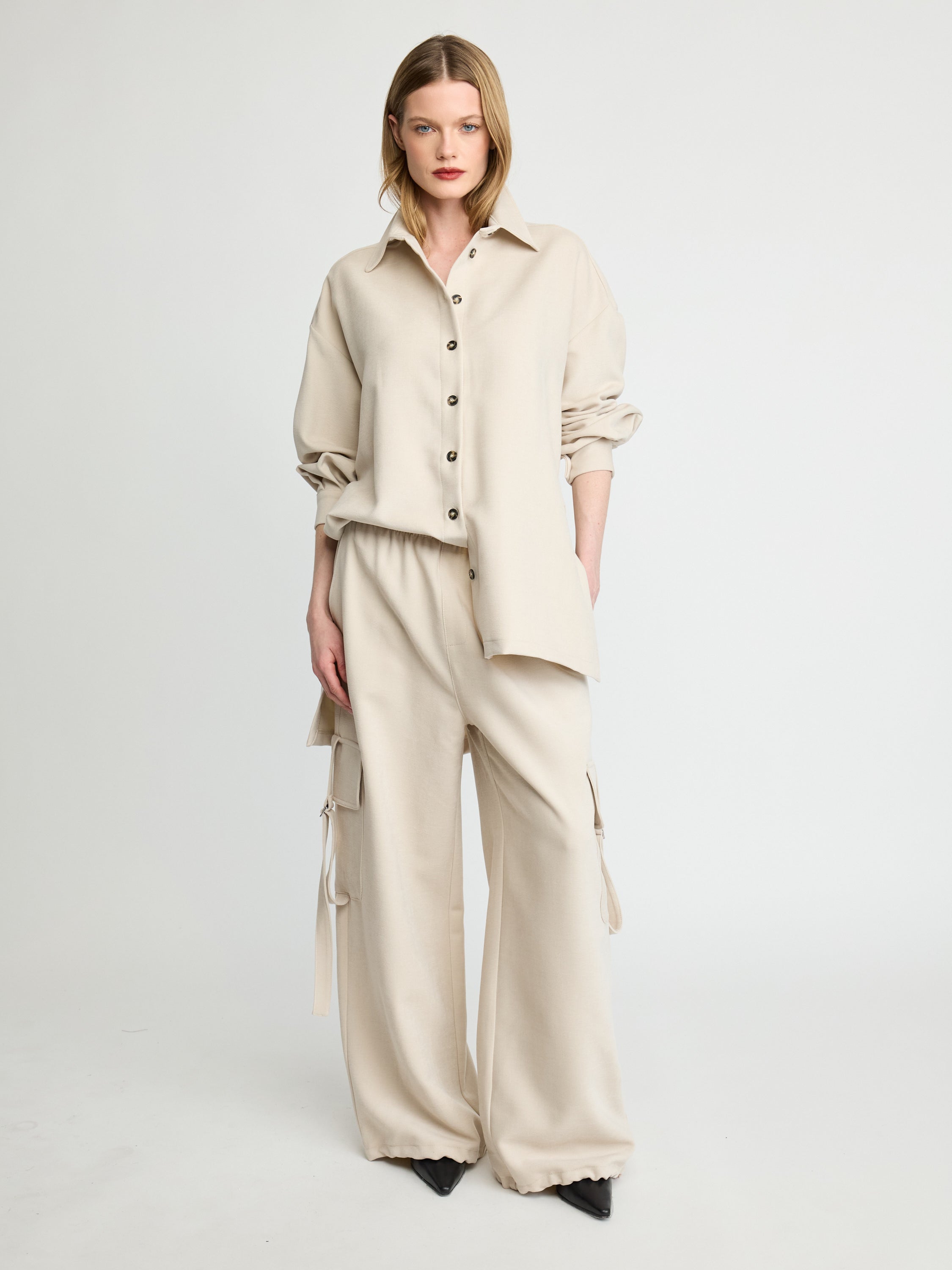 Wide-Leg Cargo Pants