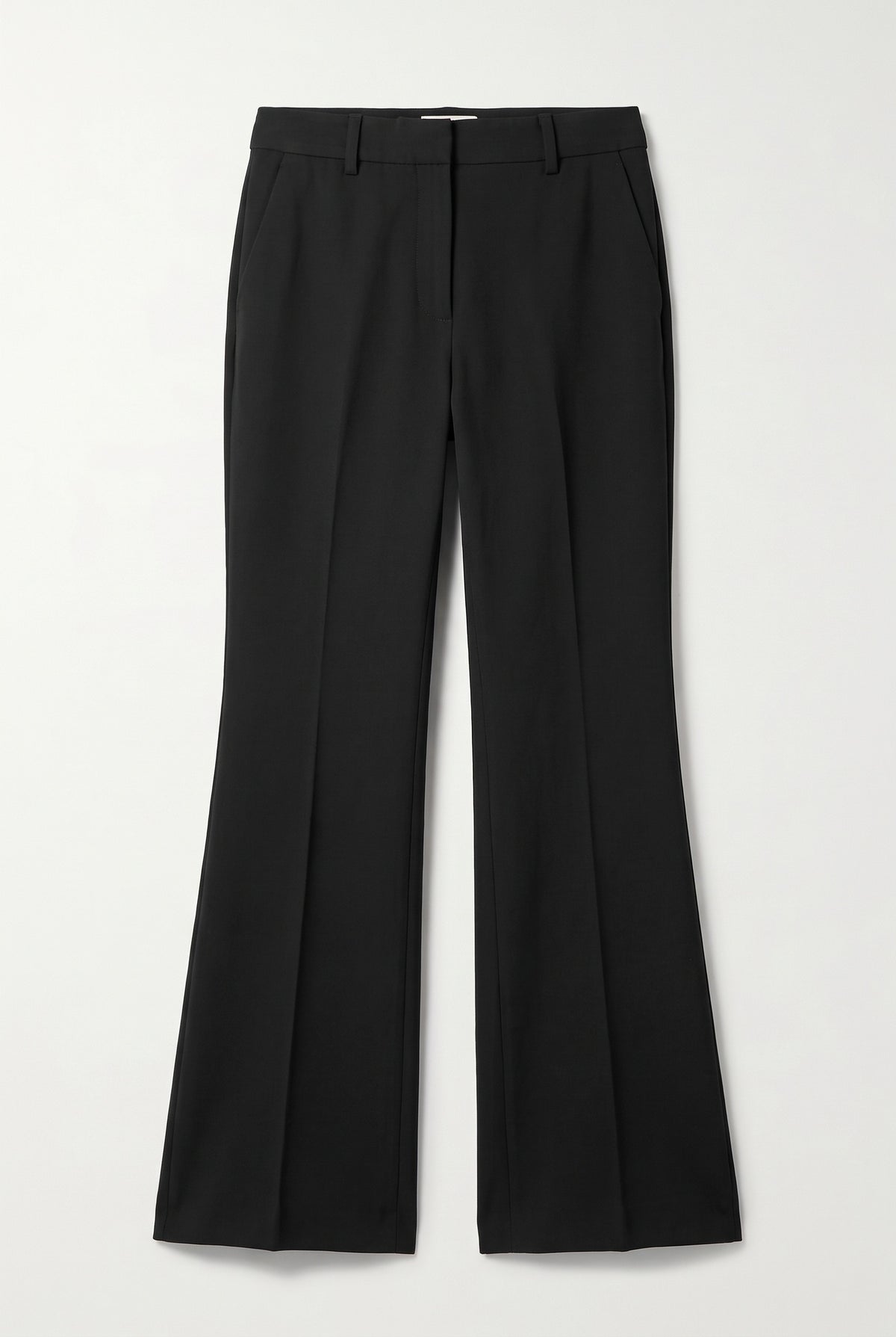 Tailored Slim-Leg Trousers - Black - flat lay