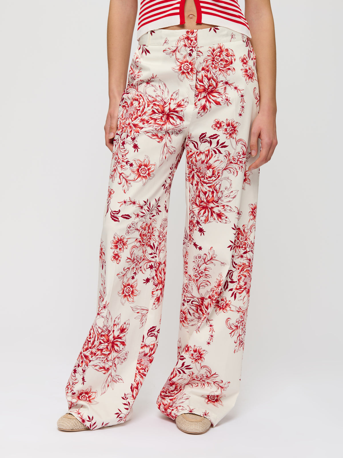 Floral Tailored Trousers
