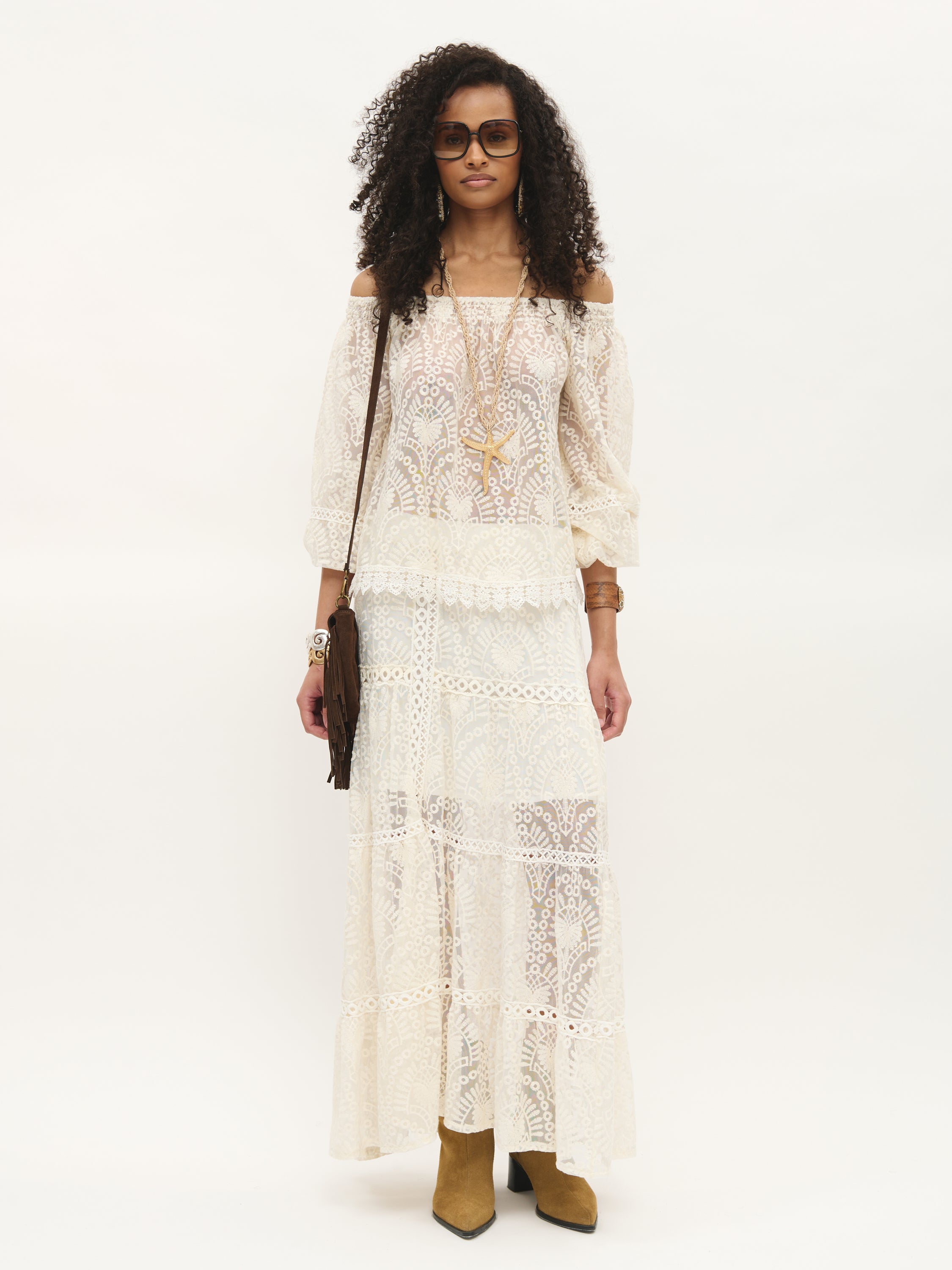 Embroidered Eyelet Skirt