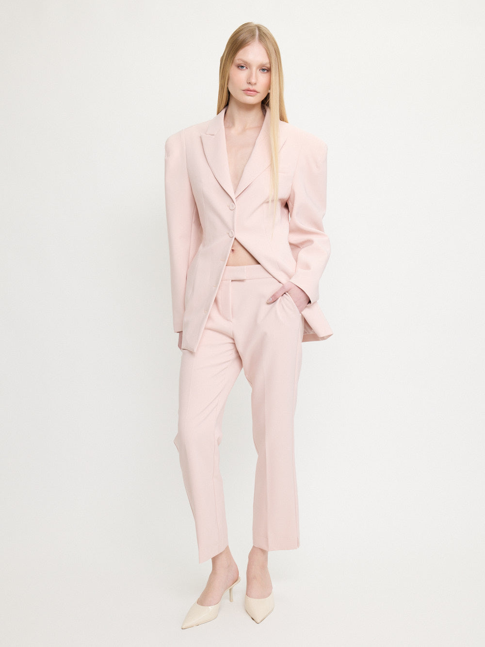 Pantalon sur mesure rose