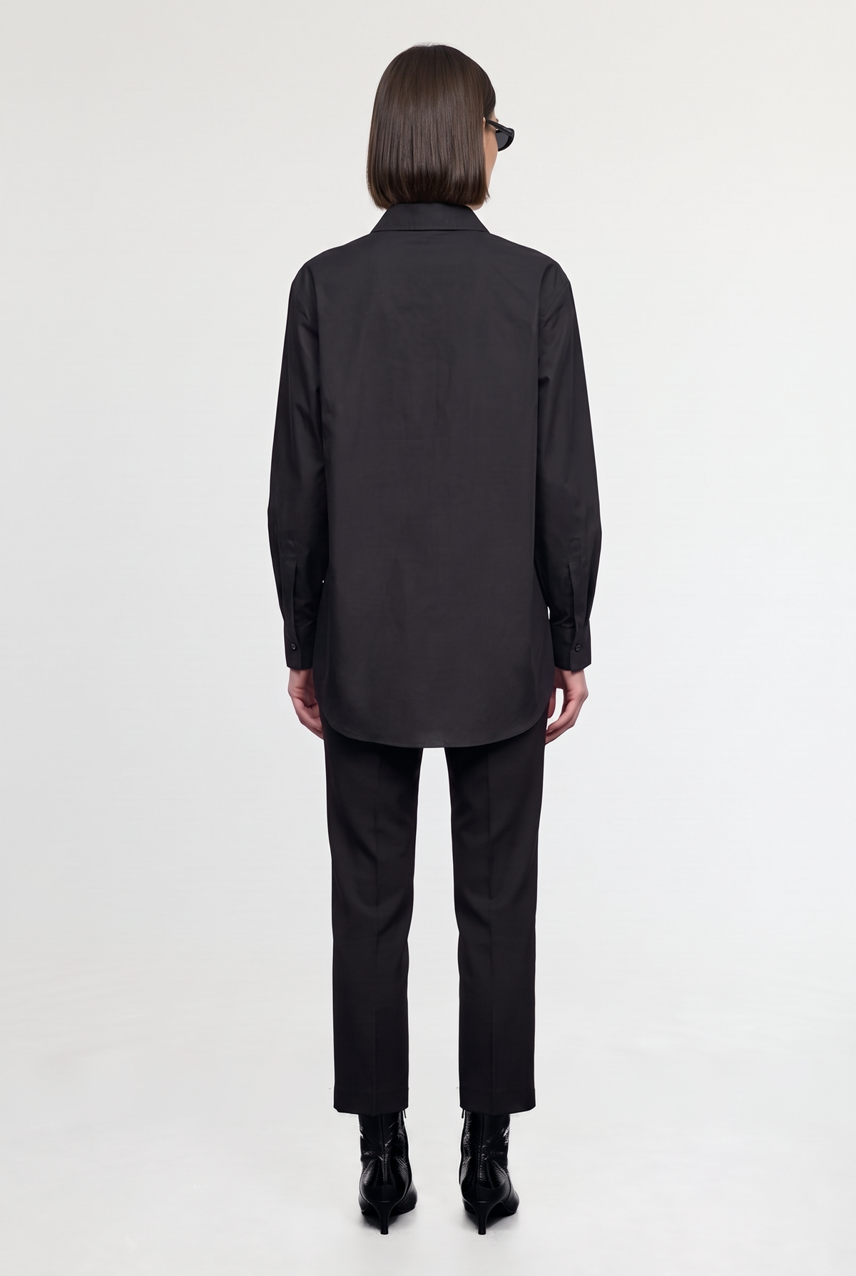 Slim-Leg Pants - Black - styled look, back view