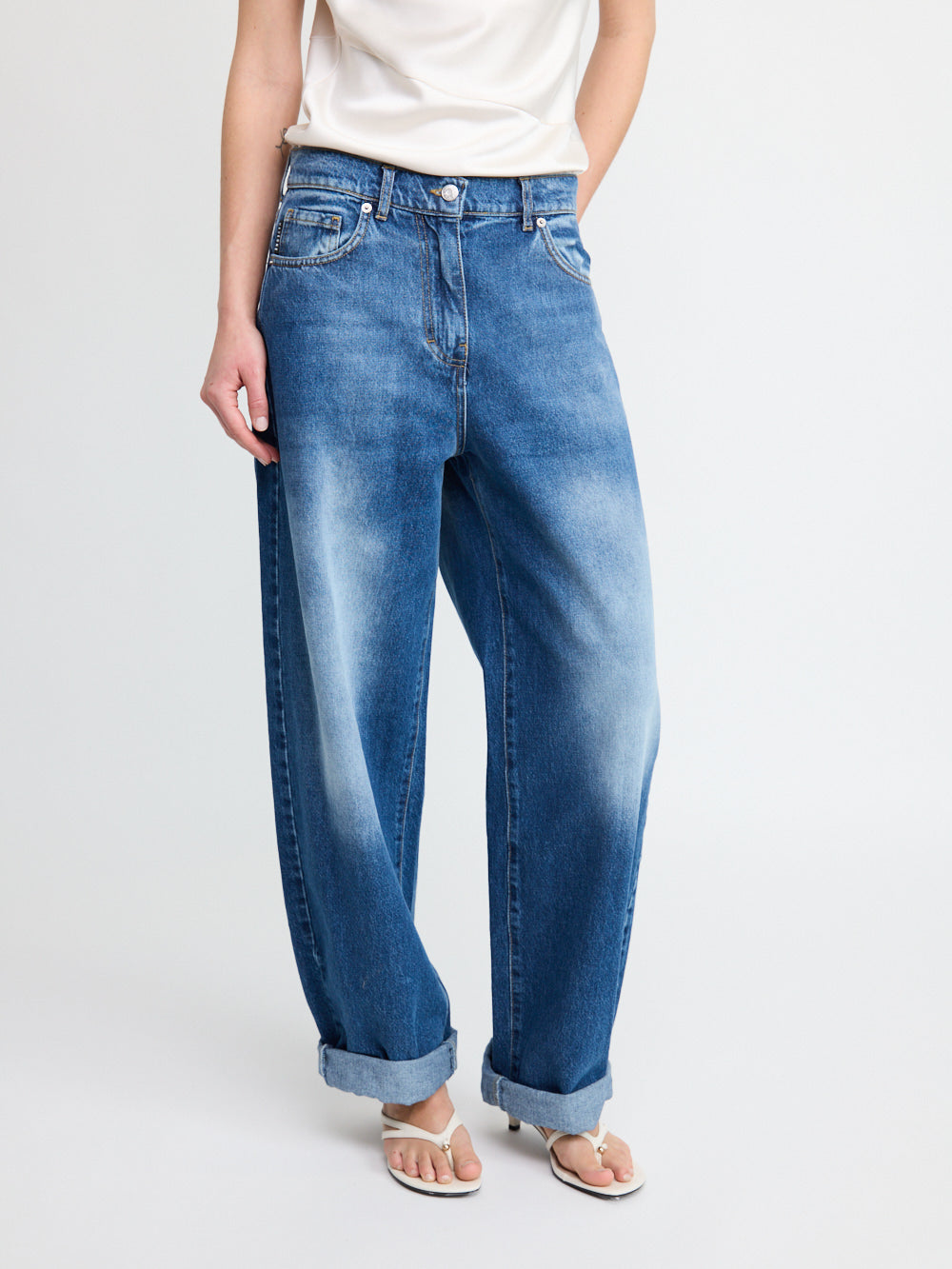 Jeans à jambe large