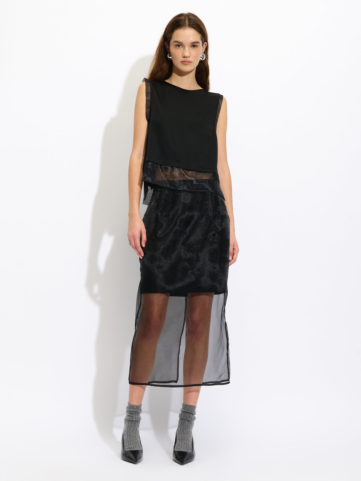 Skirt with Sheer Detail