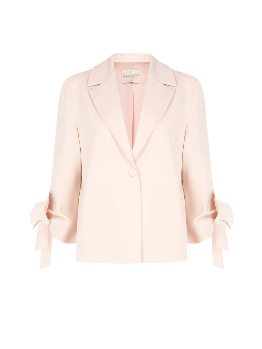 Blazer blush avec manches à nouer