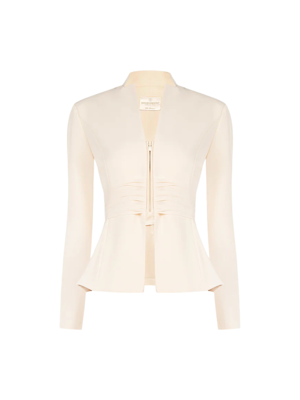 Zip-Front Peplum Jacket