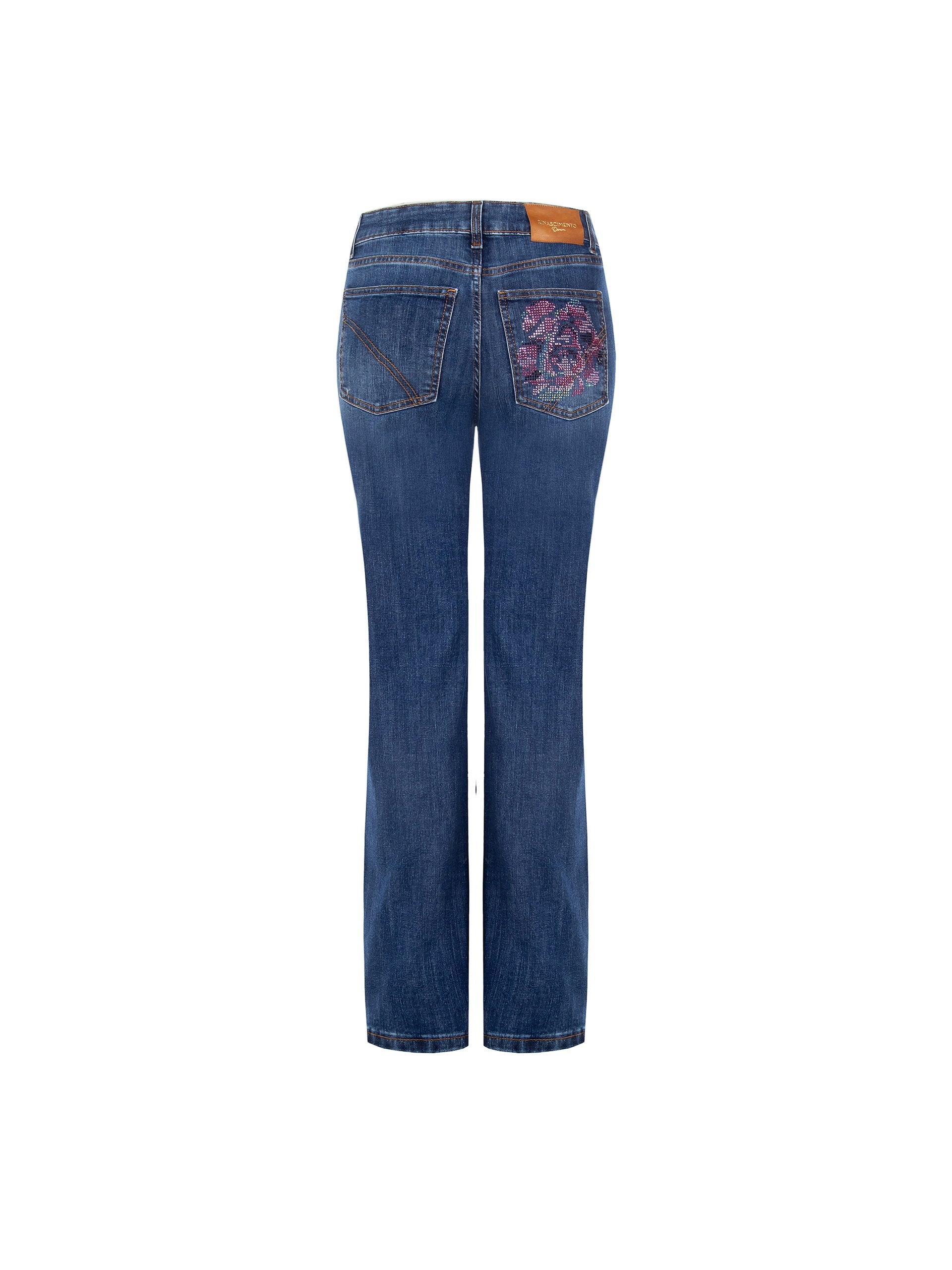 Jean fleuri à message