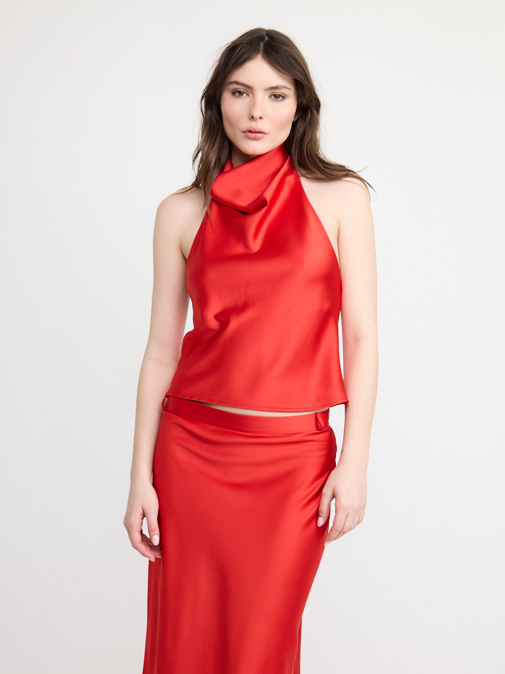 Haut sans manches à col montant