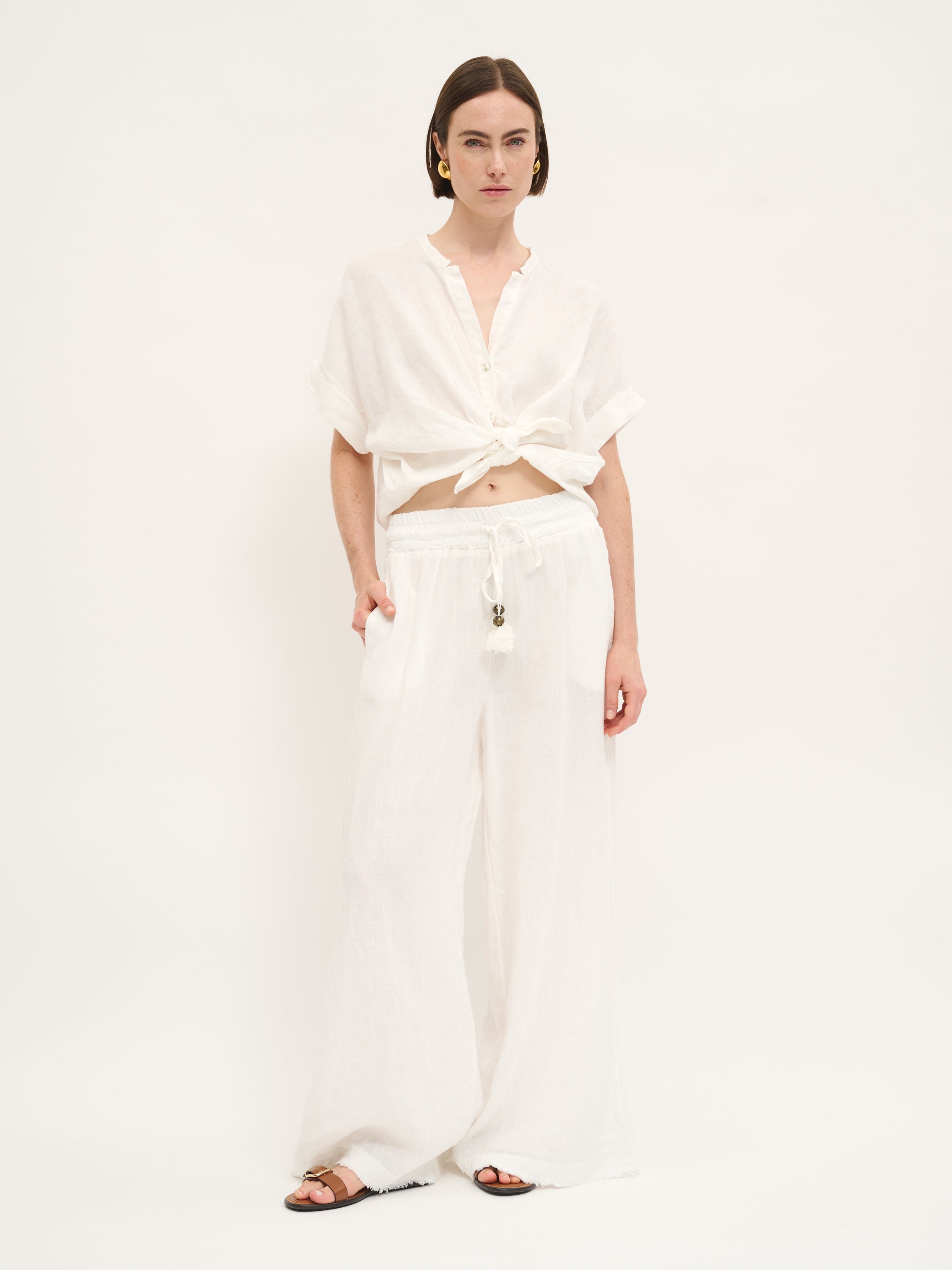Linen Tie Shirt