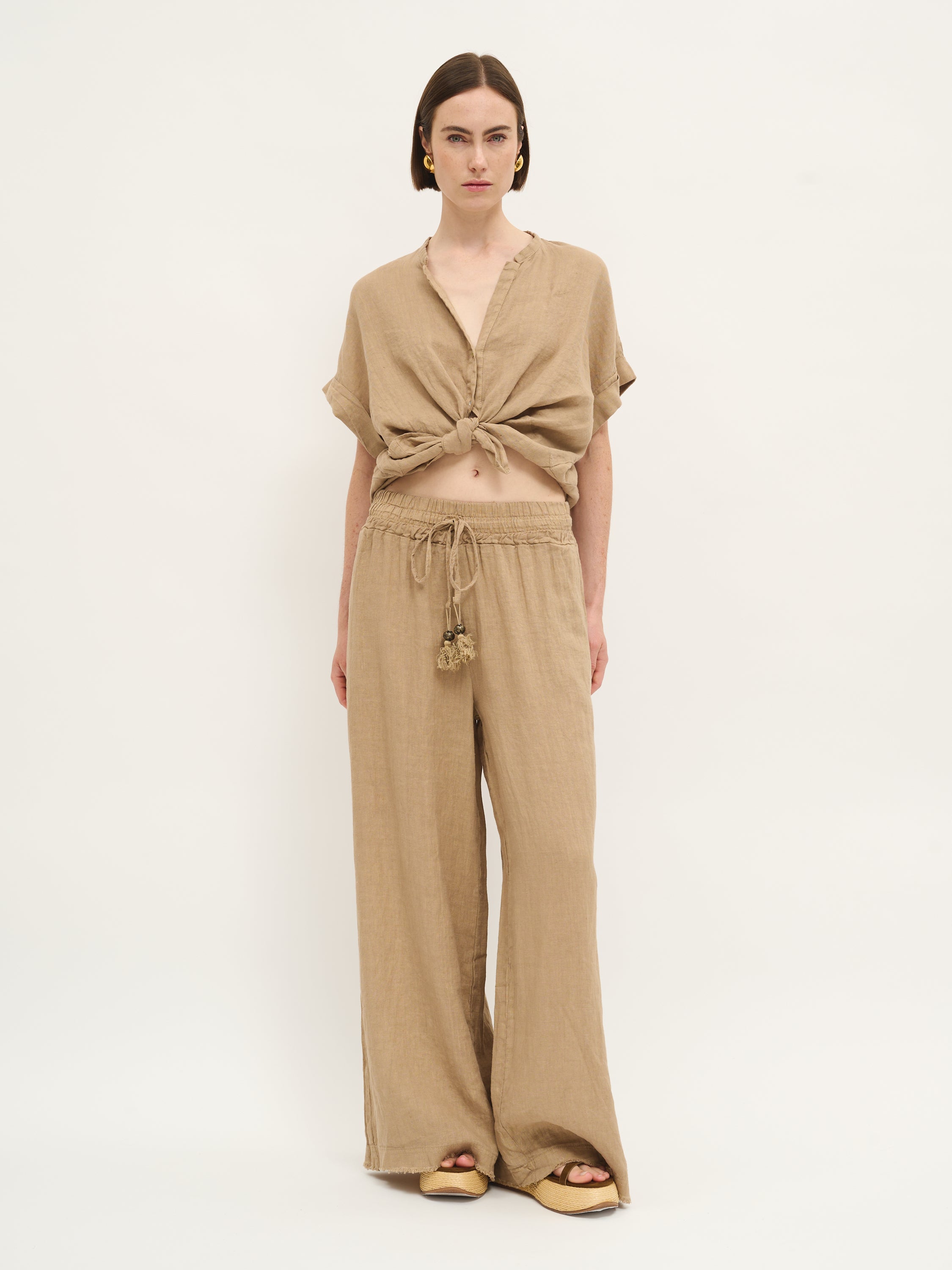 Pantalon à pompons côtiers