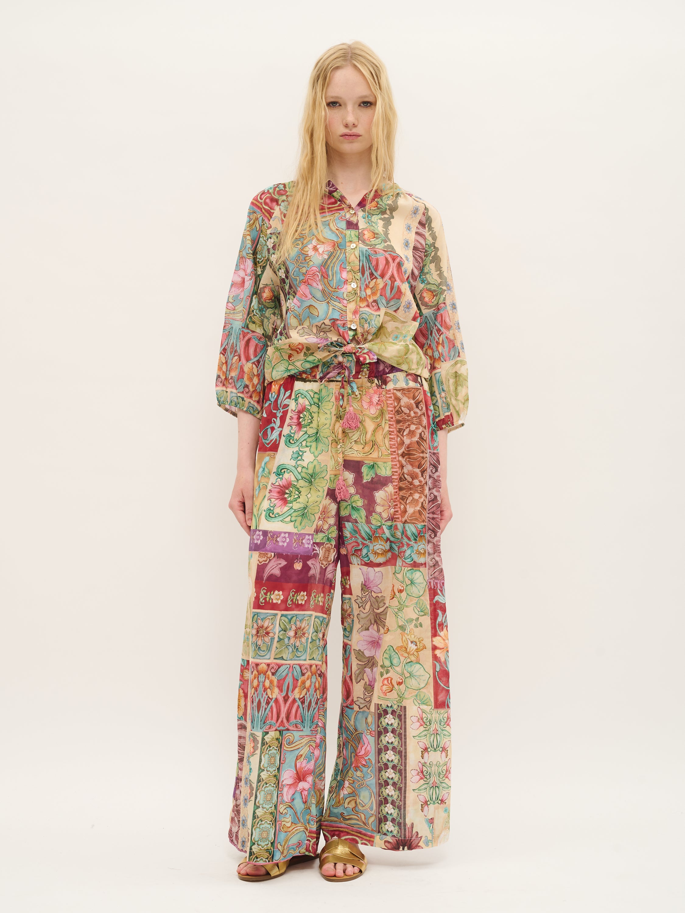 Patchwork Floral Cotton Shirt