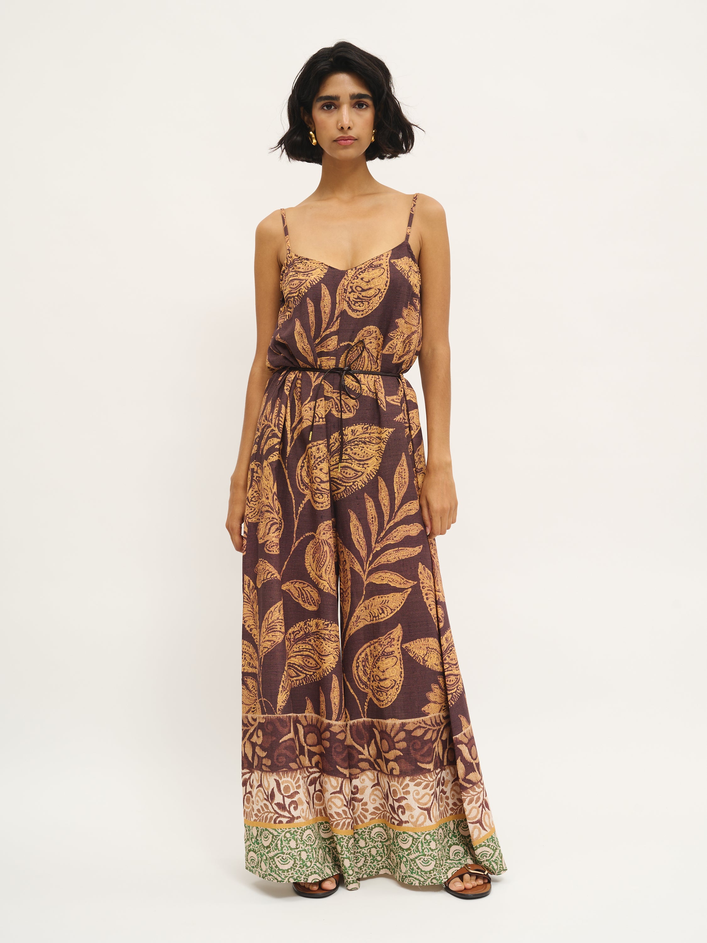 Botanical Print Jumpsuit