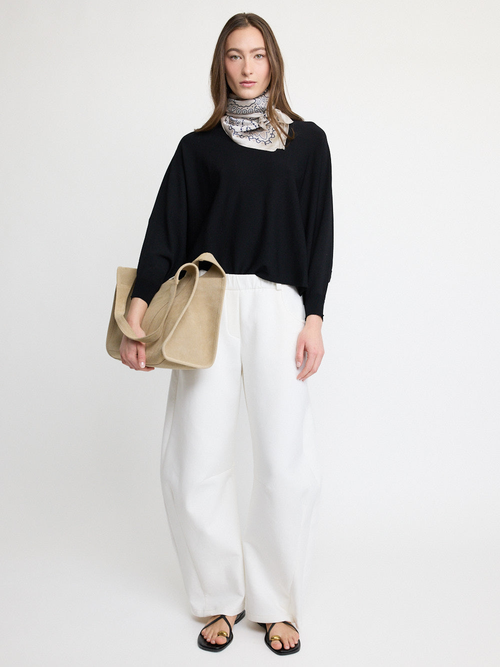 Ease Straight Pants White