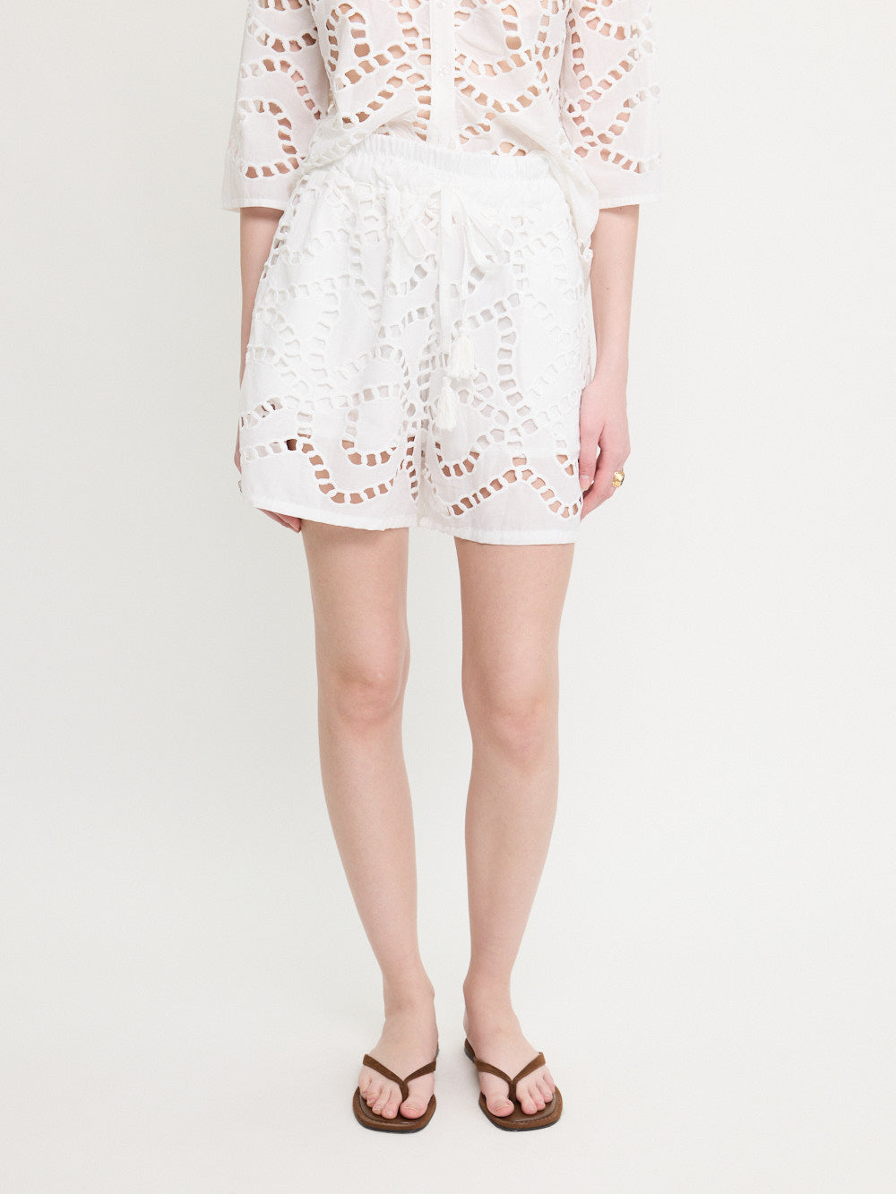 Embroidered Chain Shorts