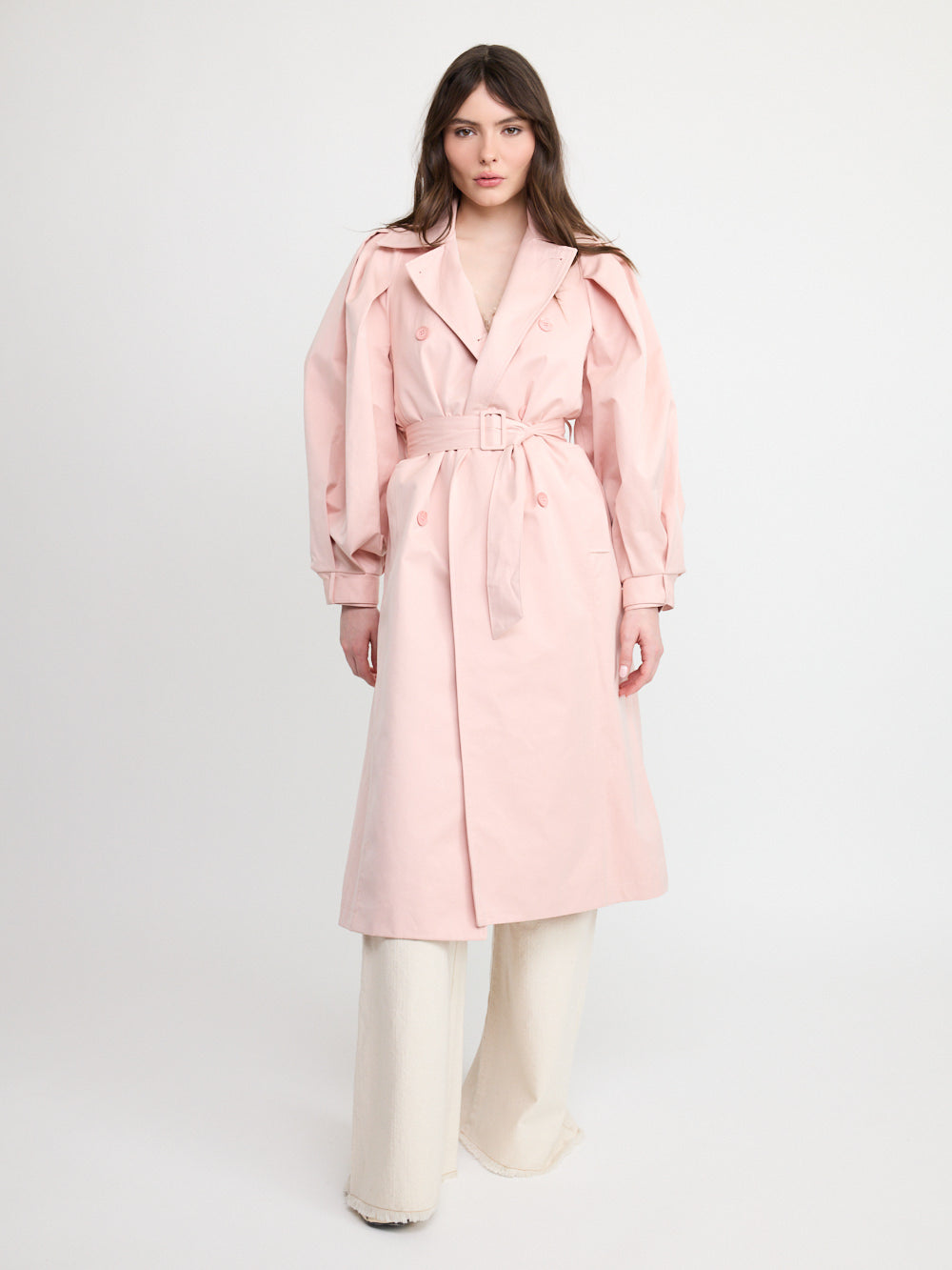 Trench-coat rose poudré