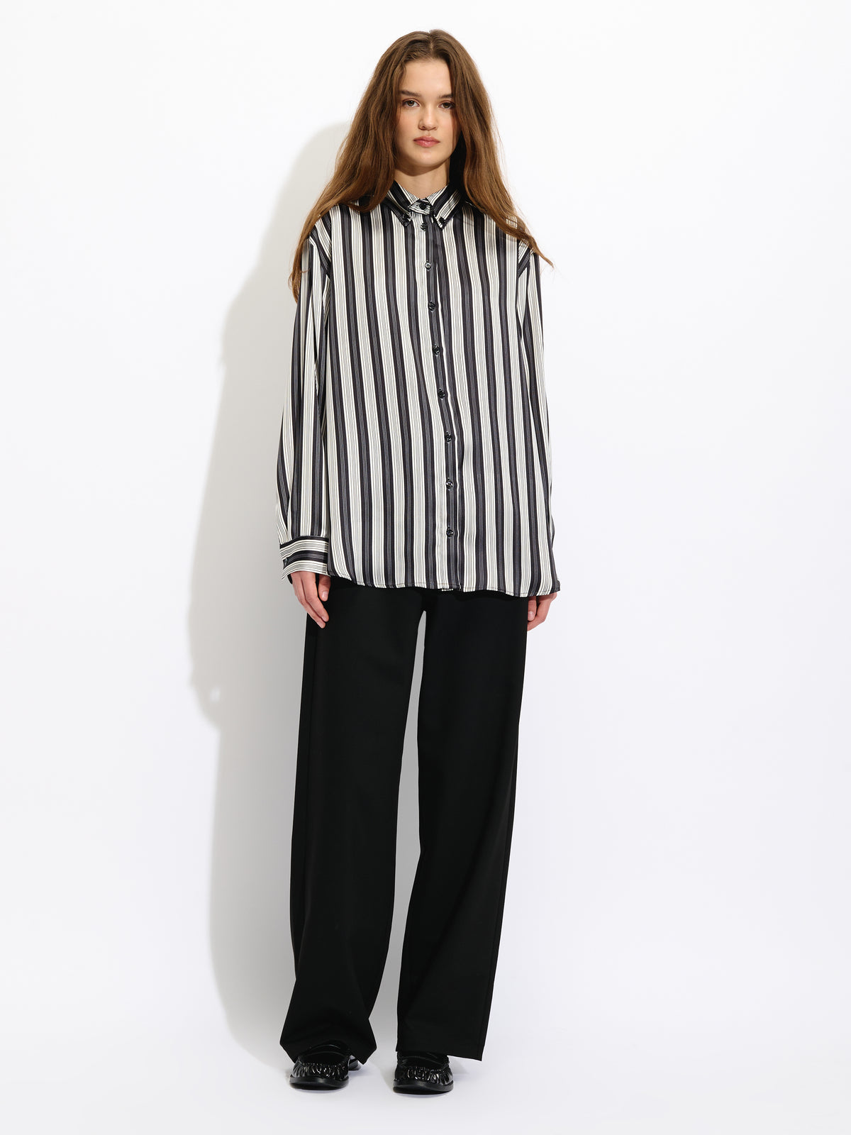 Striped Satin Blouse