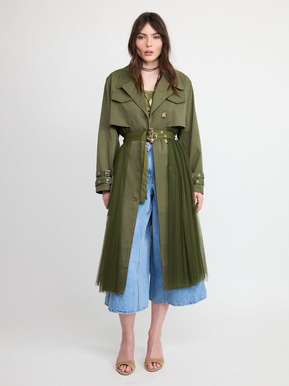 Trench-coat en tulle