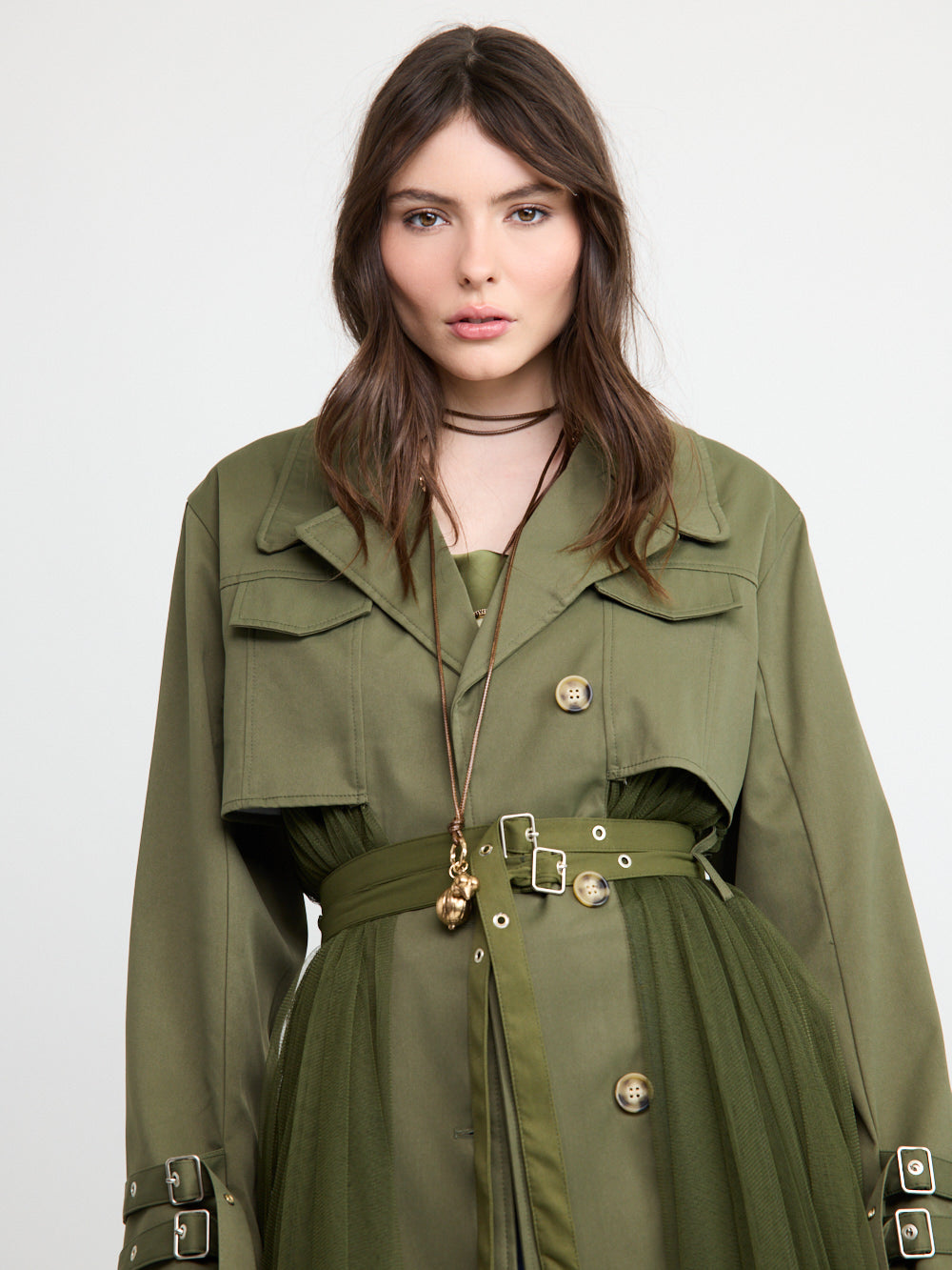 Trench-coat en tulle