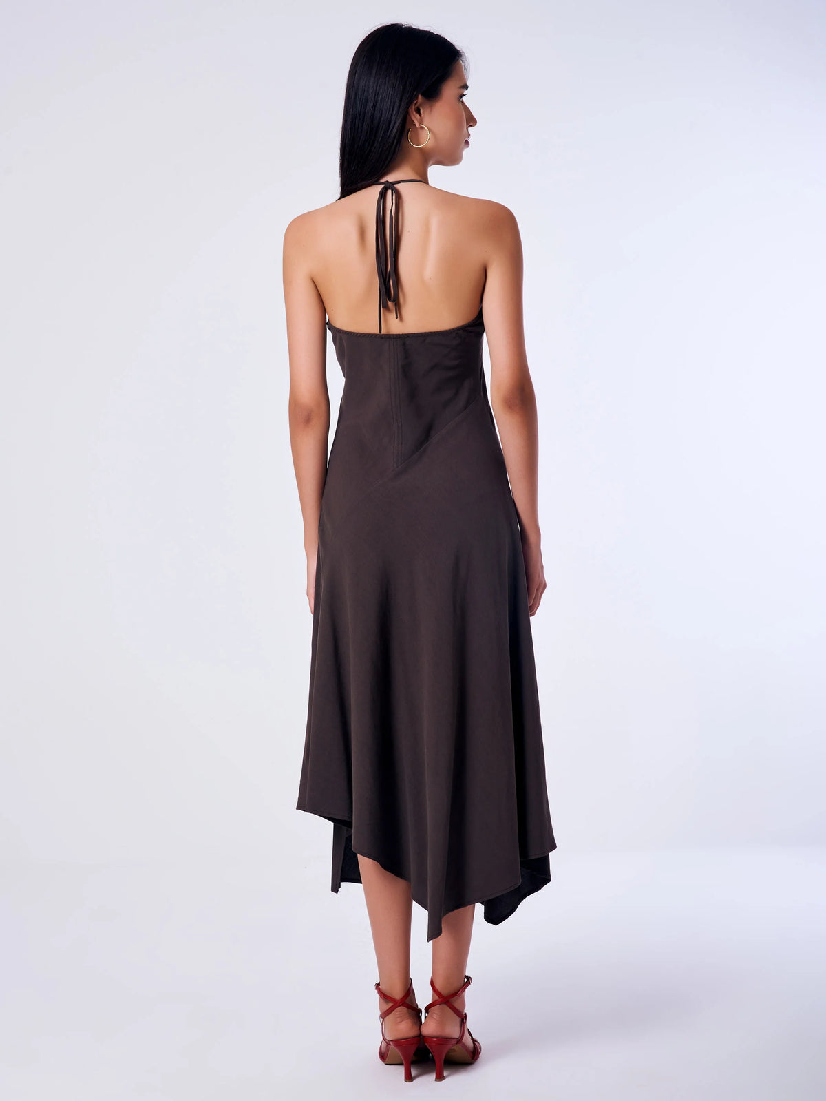 Halter Asymmetric Dress