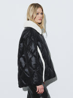 Quilted oversized down puffer jacket